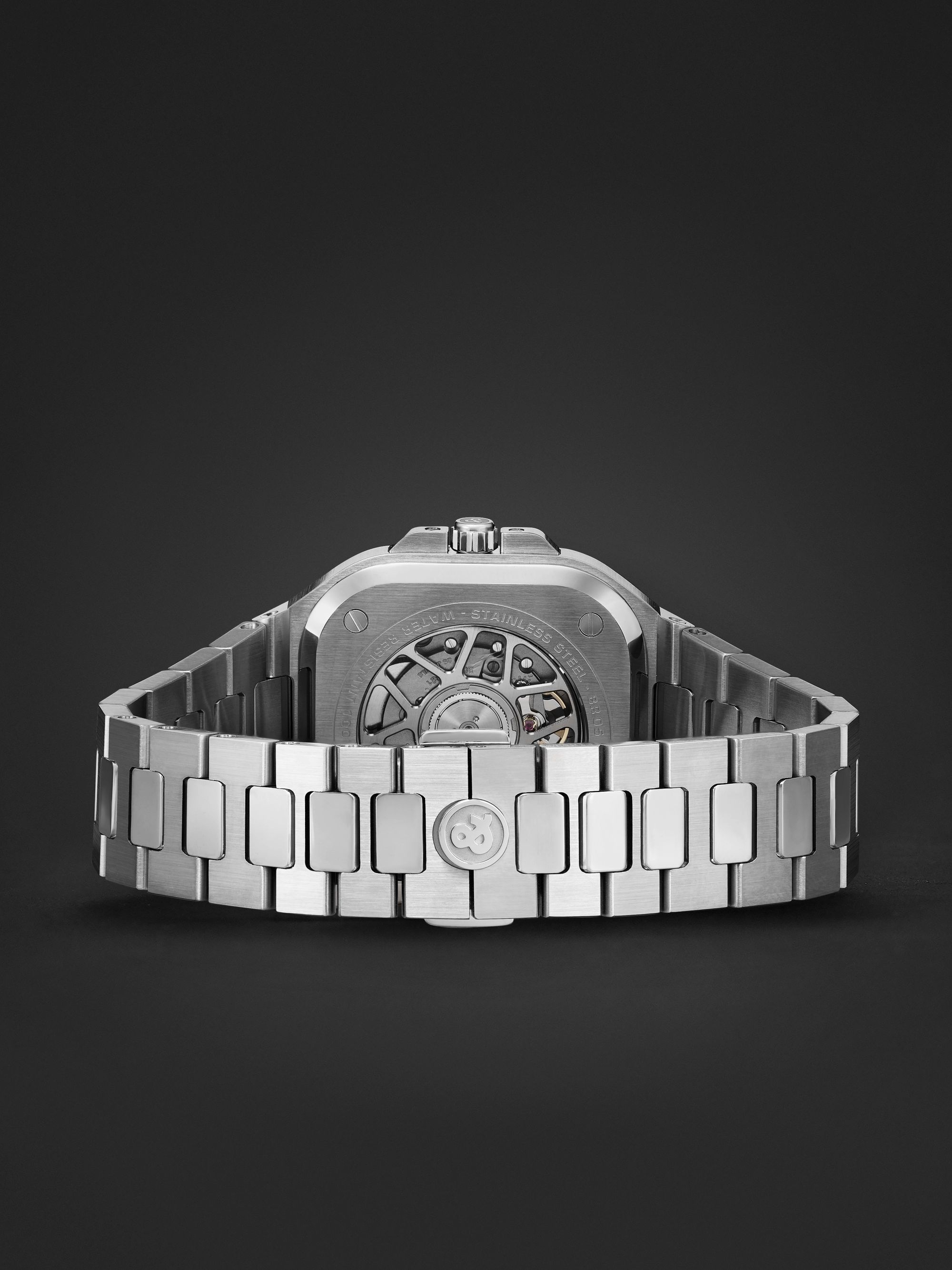 BELL & ROSS GMT Automatic 41mm Stainless Steel Watch, Ref. No. BR05G-BL-ST/SST