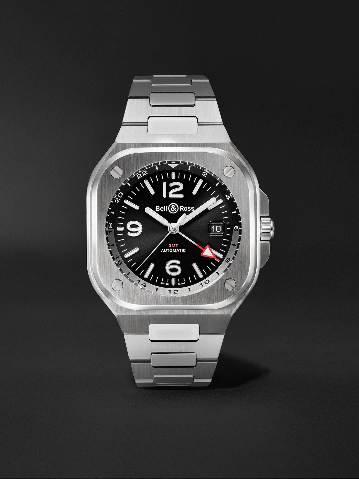 Bell & Ross - BR 05 Automatic GMT 41mm Stainless Steel Watch, Ref. No. BR05G-BL-ST/SST - Men - Black