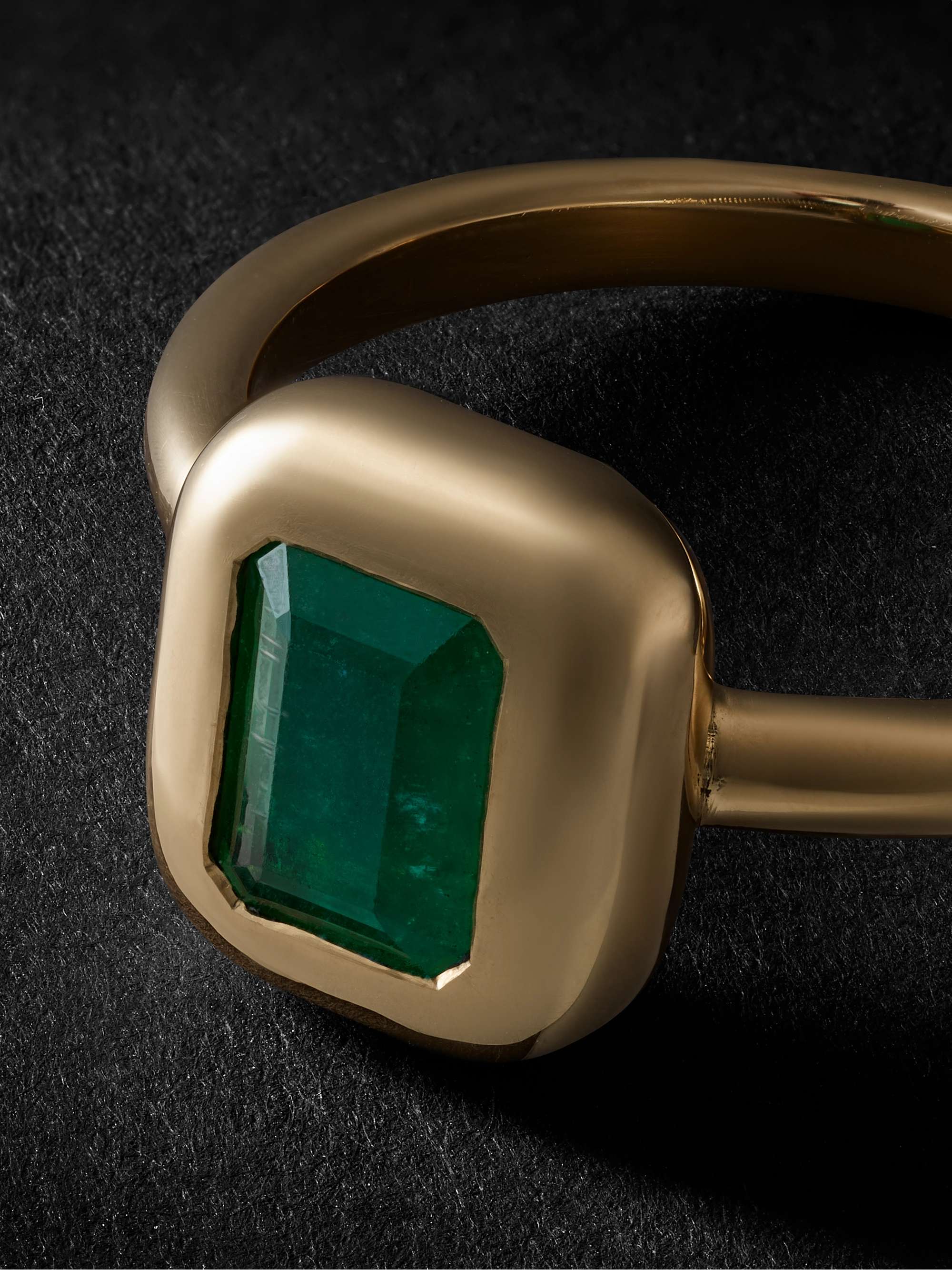VADA Bubble Gold Emerald Ring