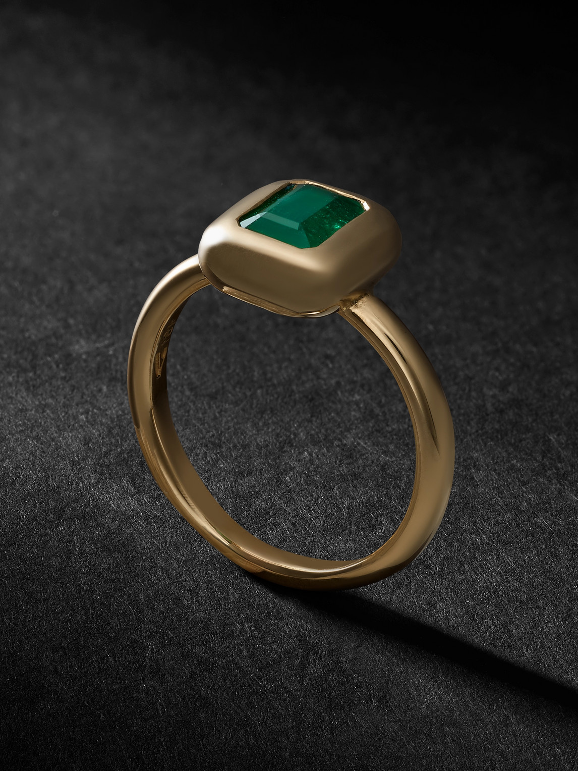 Bubble Gold Emerald Ring