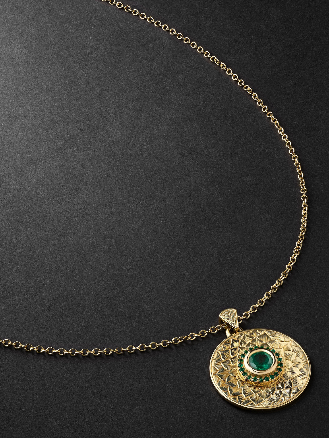 Gold Emerald Necklace