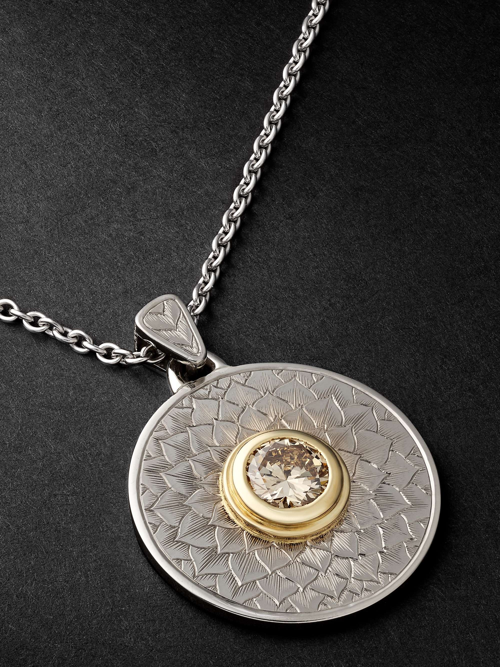 DUFFY JEWELLERY 18-Karat White and Yellow Gold Diamond Necklace