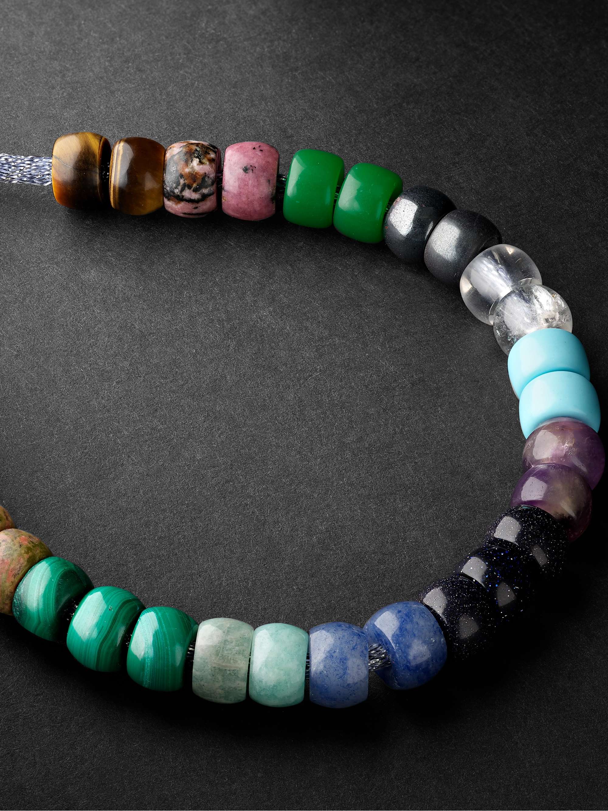 CAROLINA BUCCI Forte Beads Blackened Gold Multi-Stone Bracelet