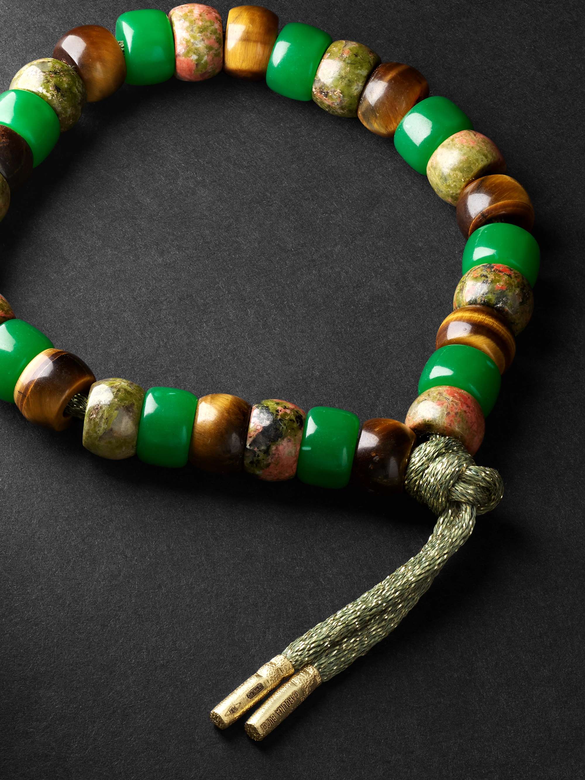 CAROLINA BUCCI Mykonos Forte Beads Blackened Gold Multi-Stone Bracelet