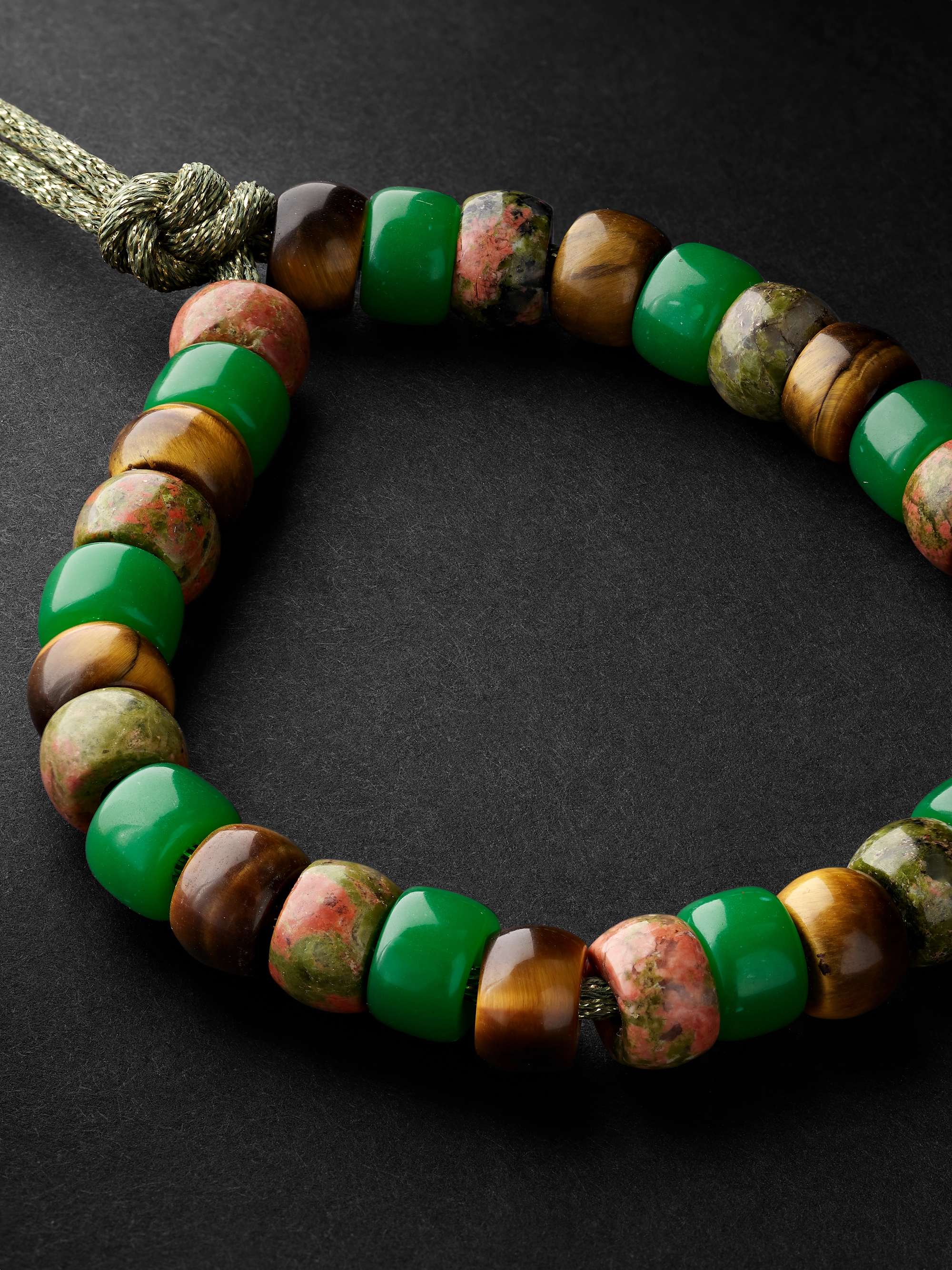 CAROLINA BUCCI Mykonos Forte Beads Blackened Gold Multi-Stone Bracelet