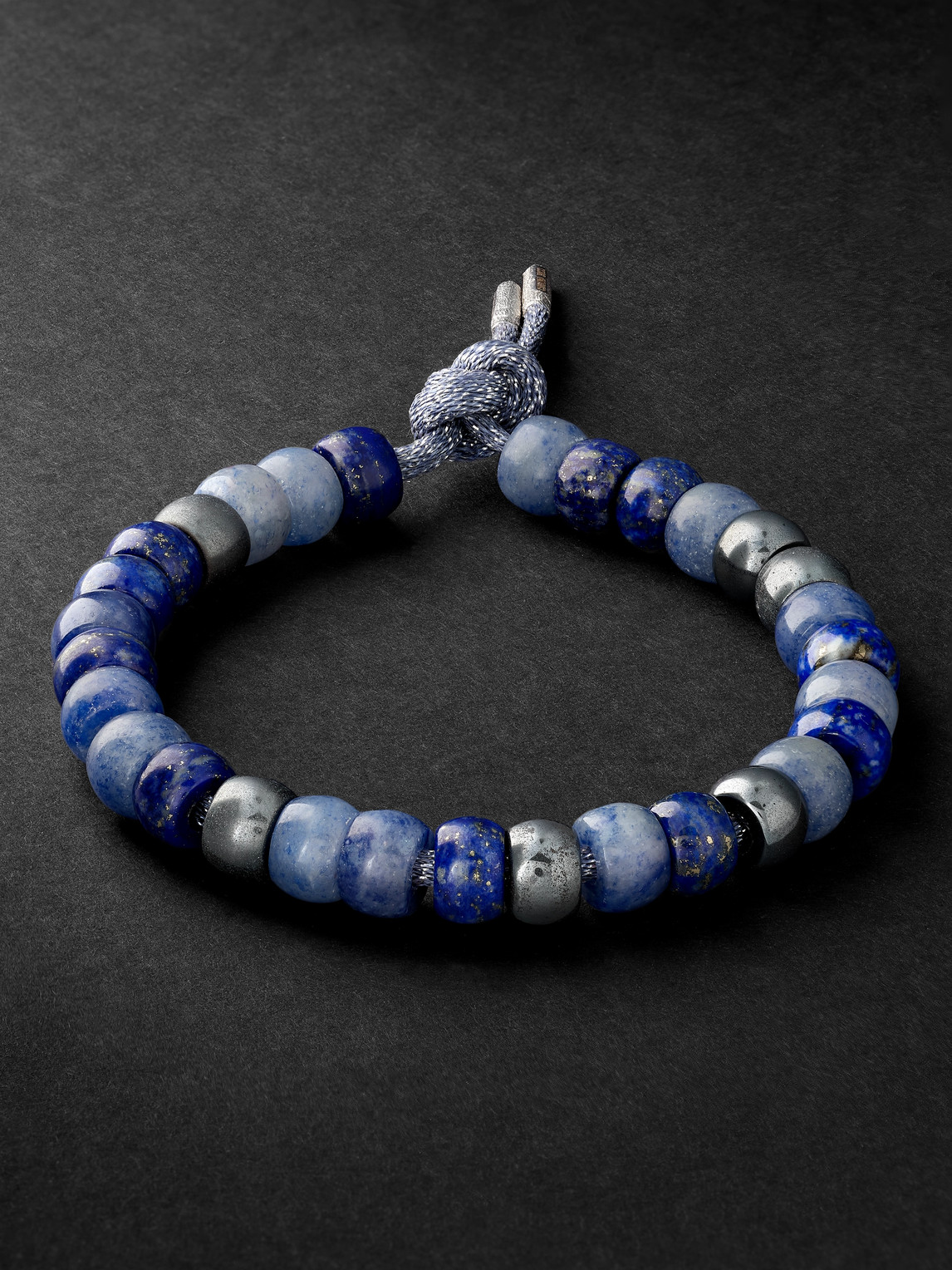Carolina Bucci Forte Beads White Gold Multi-stone Bracelet In Blue