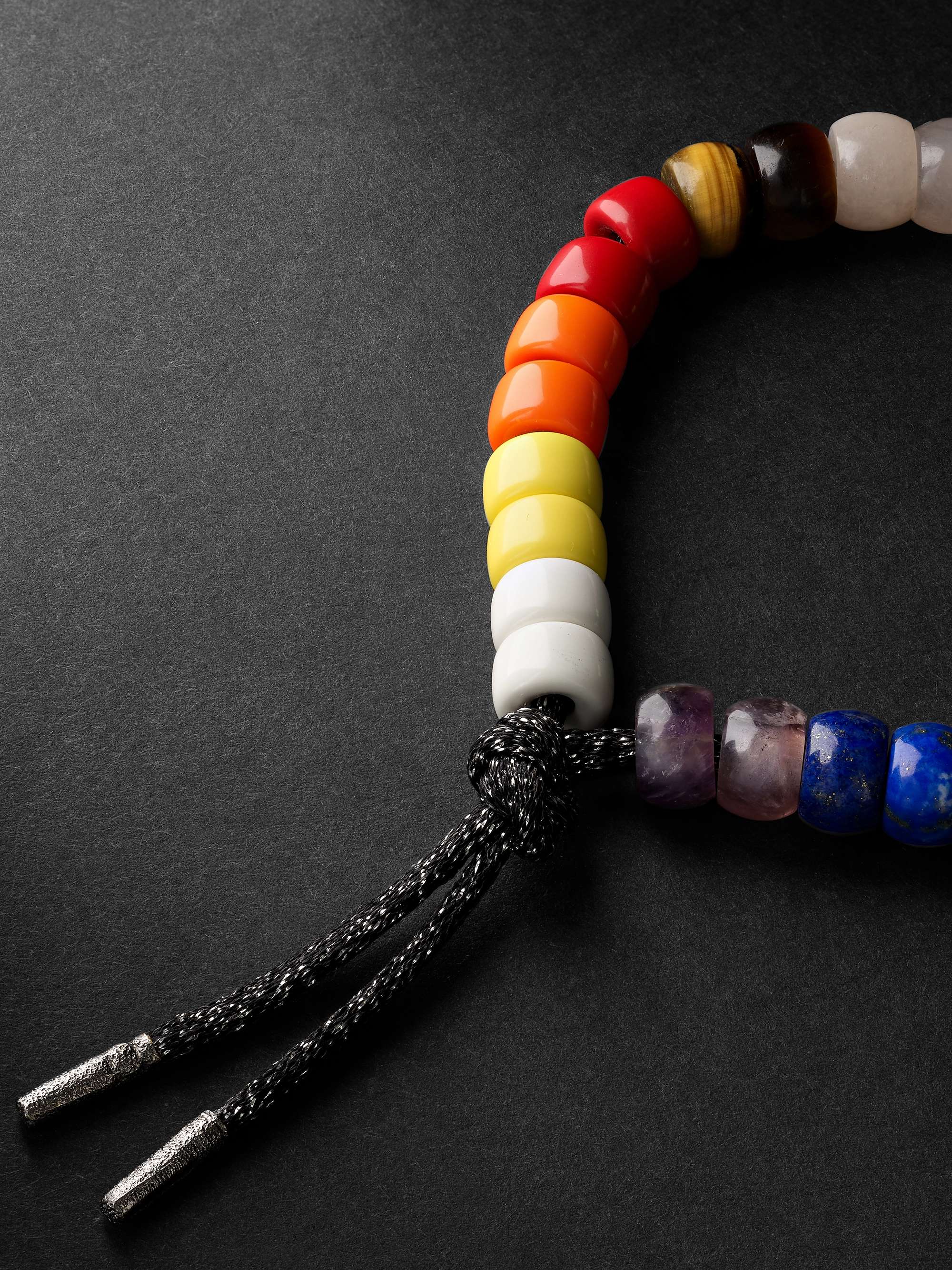 CAROLINA BUCCI Forte Beads Blackened Gold Multi-Stone Bracelet