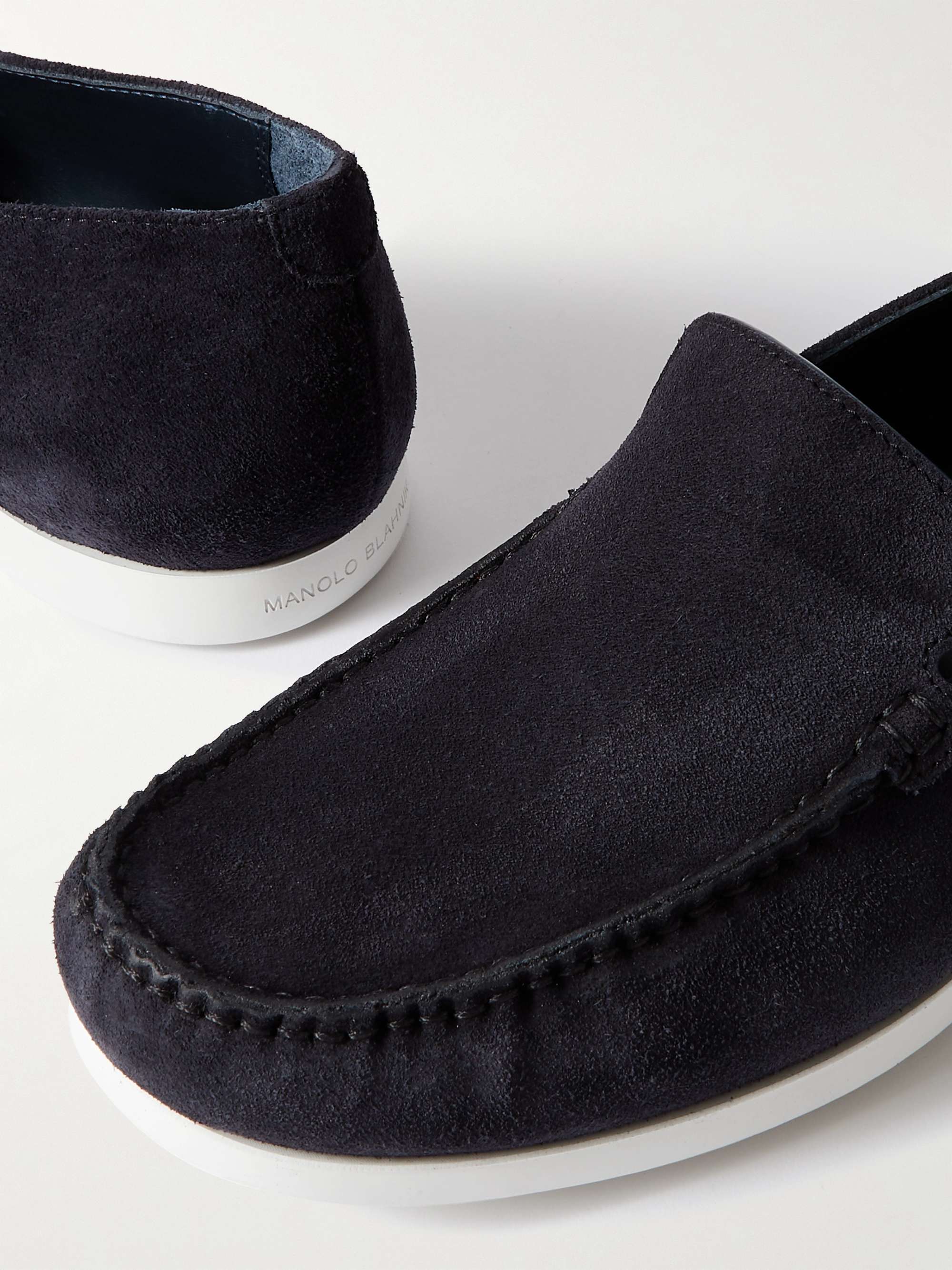 MANOLO BLAHNIK Monaco Suede Loafers