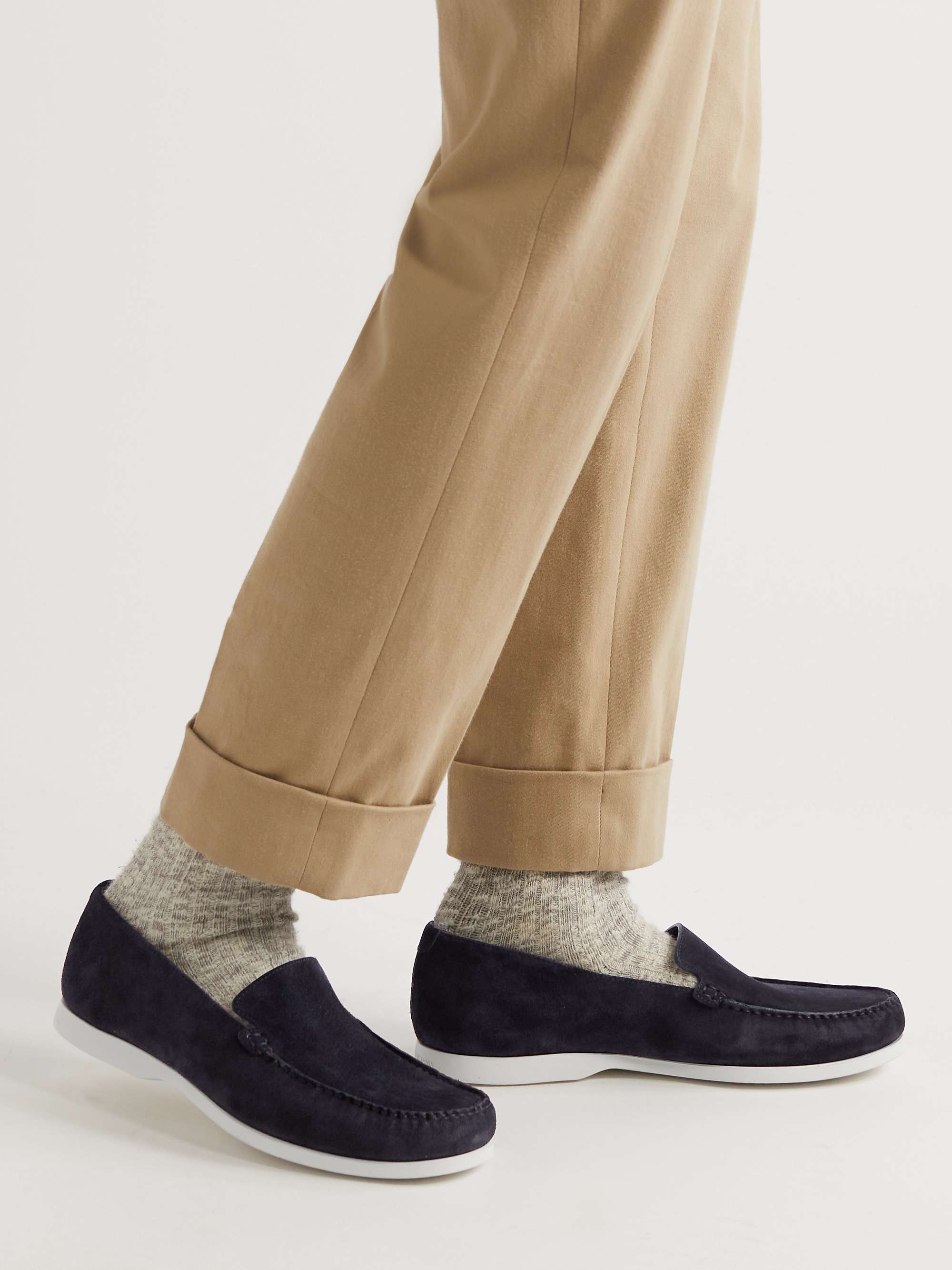 MANOLO BLAHNIK Monaco Suede Loafers