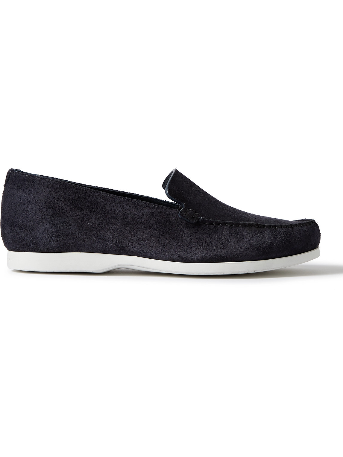 Manolo Blahnik Monaco Suede Loafers In Blue