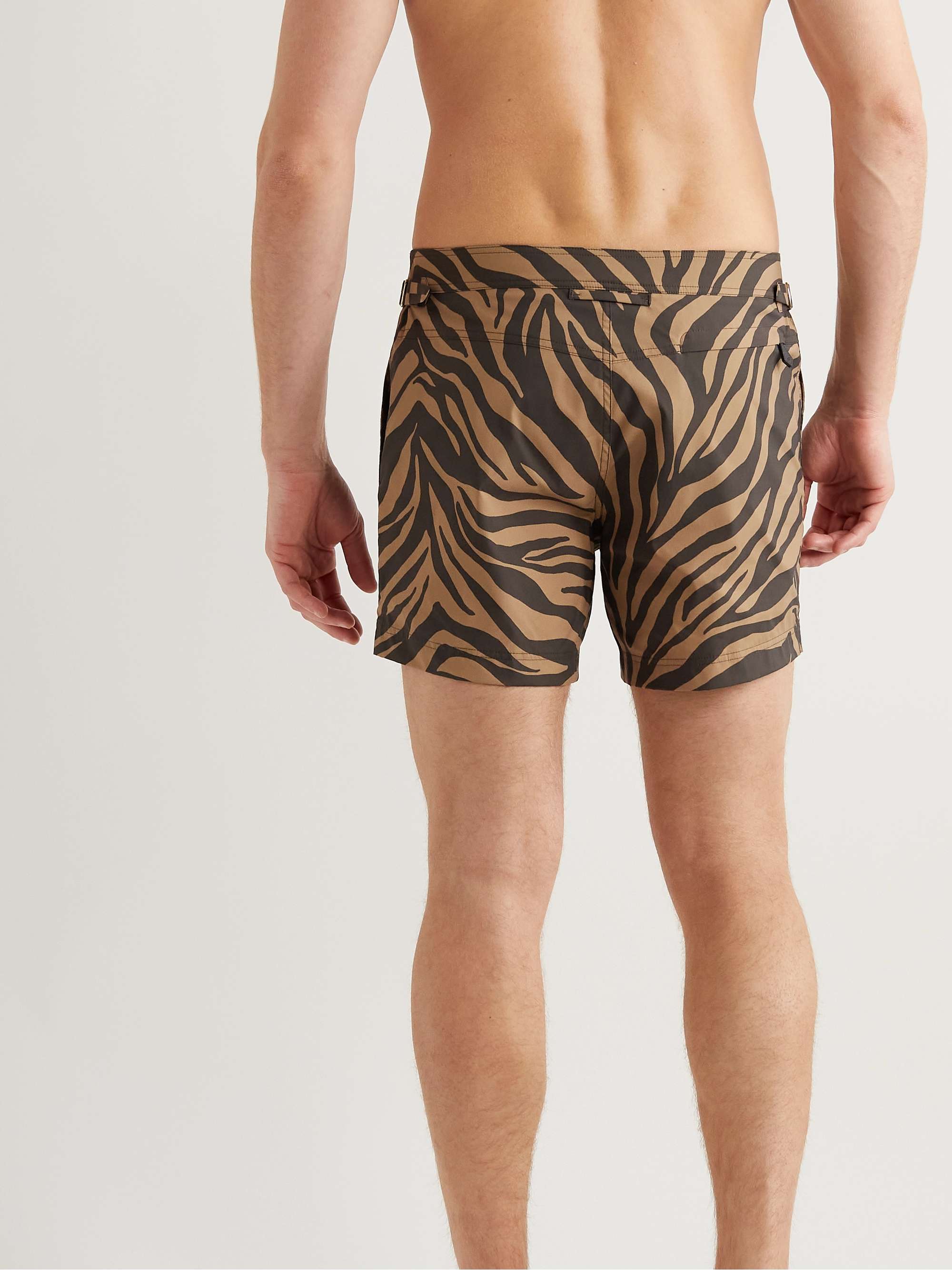 TOM FORD Slim-Fit Short-Length Leopard-Print Swim Shorts