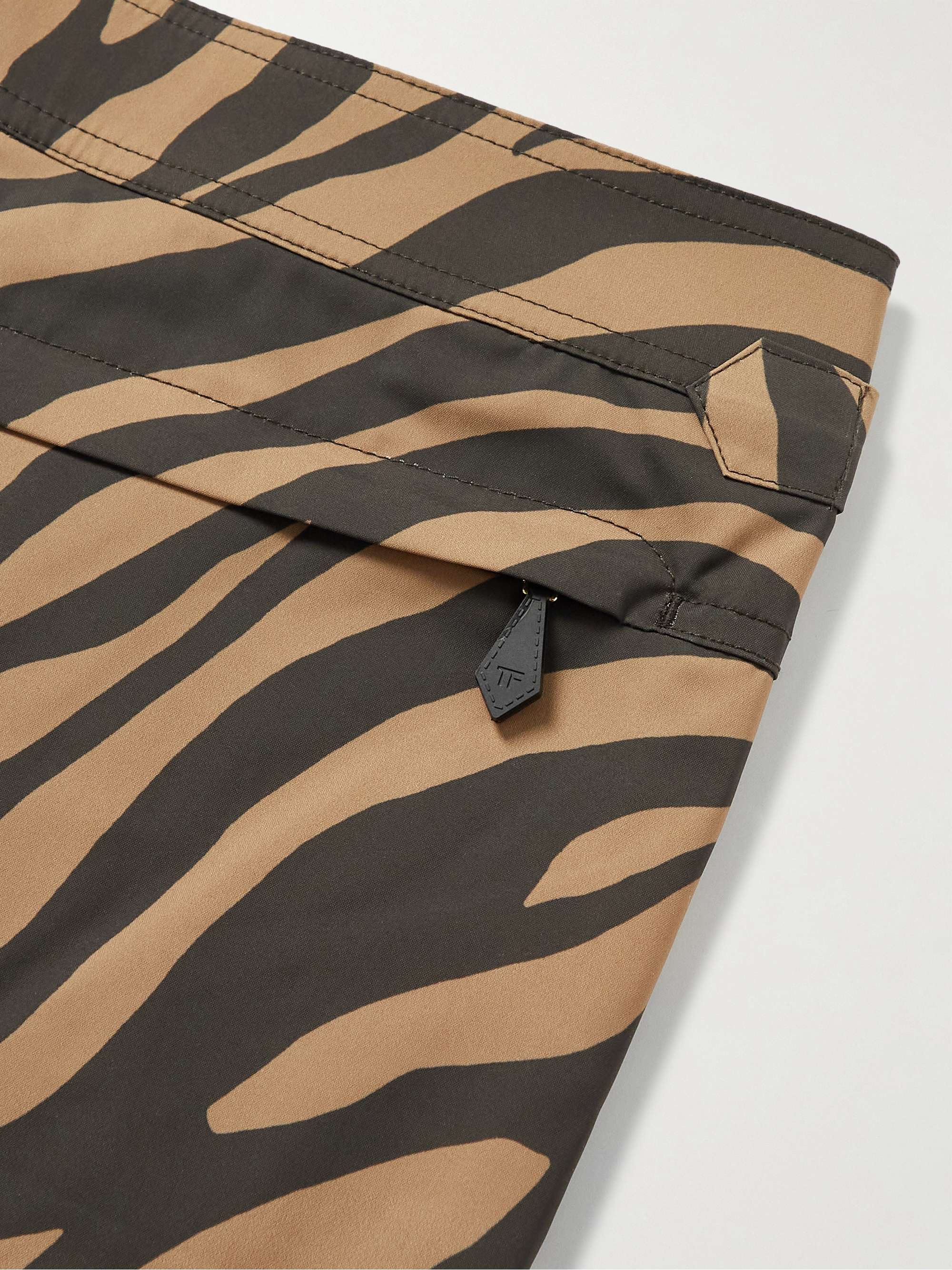TOM FORD Slim-Fit Short-Length Leopard-Print Swim Shorts