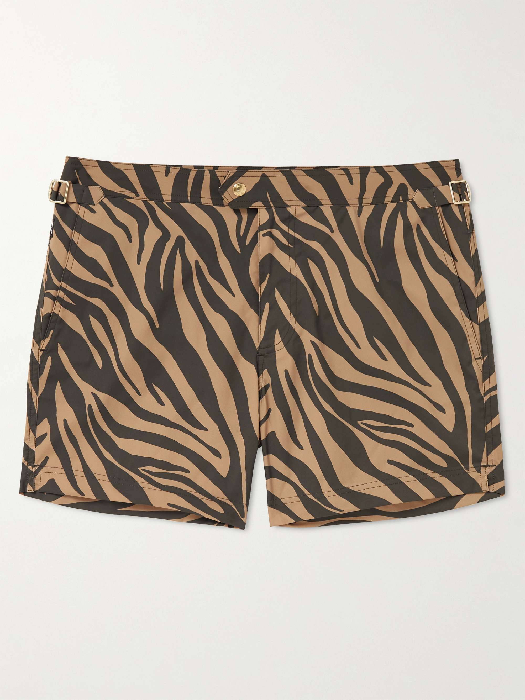 TOM FORD Slim-Fit Short-Length Leopard-Print Swim Shorts