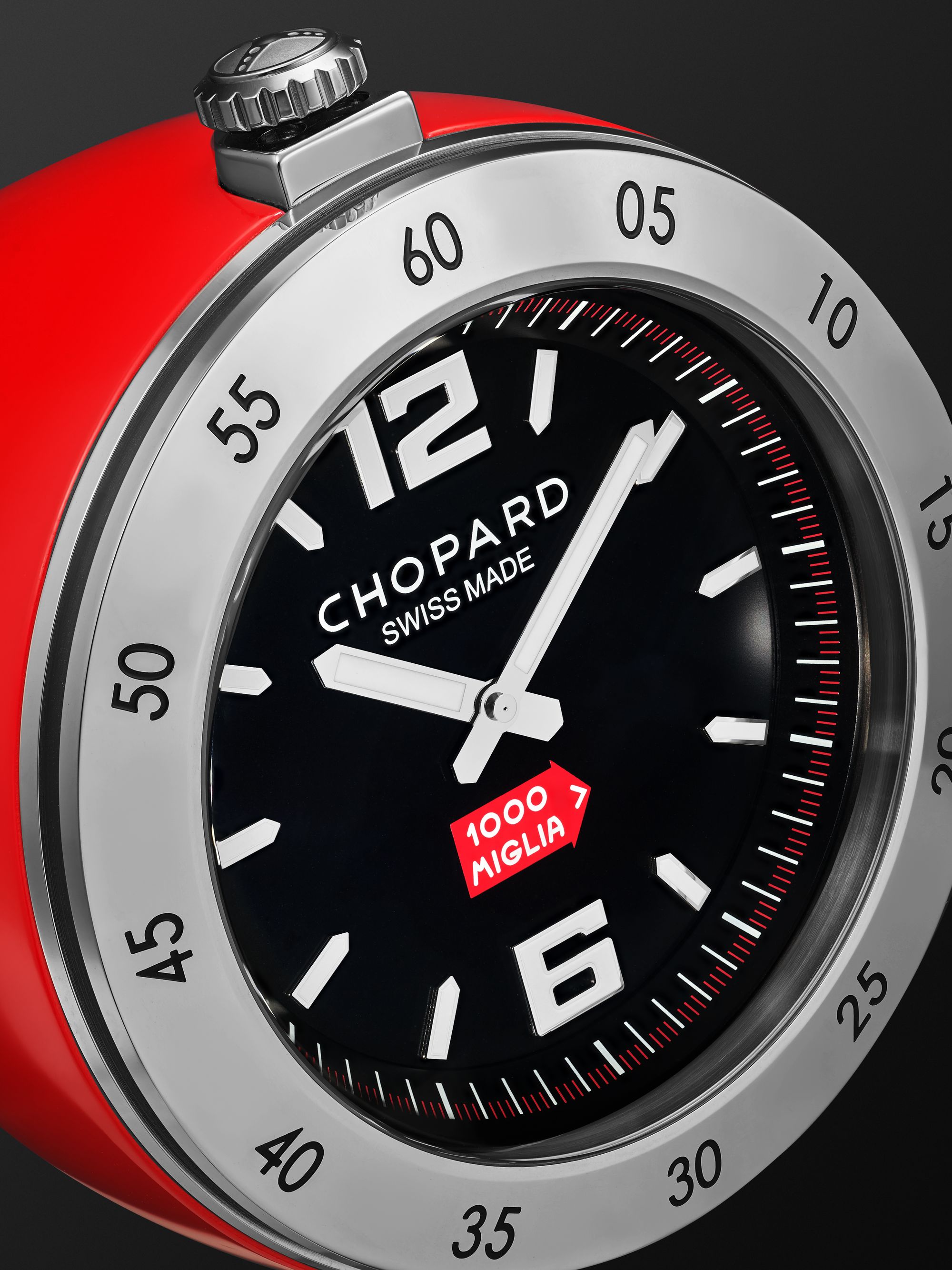 CHOPARD Vintage Racing Stainless Steel Table Clock, Ref. No. 95020-0095