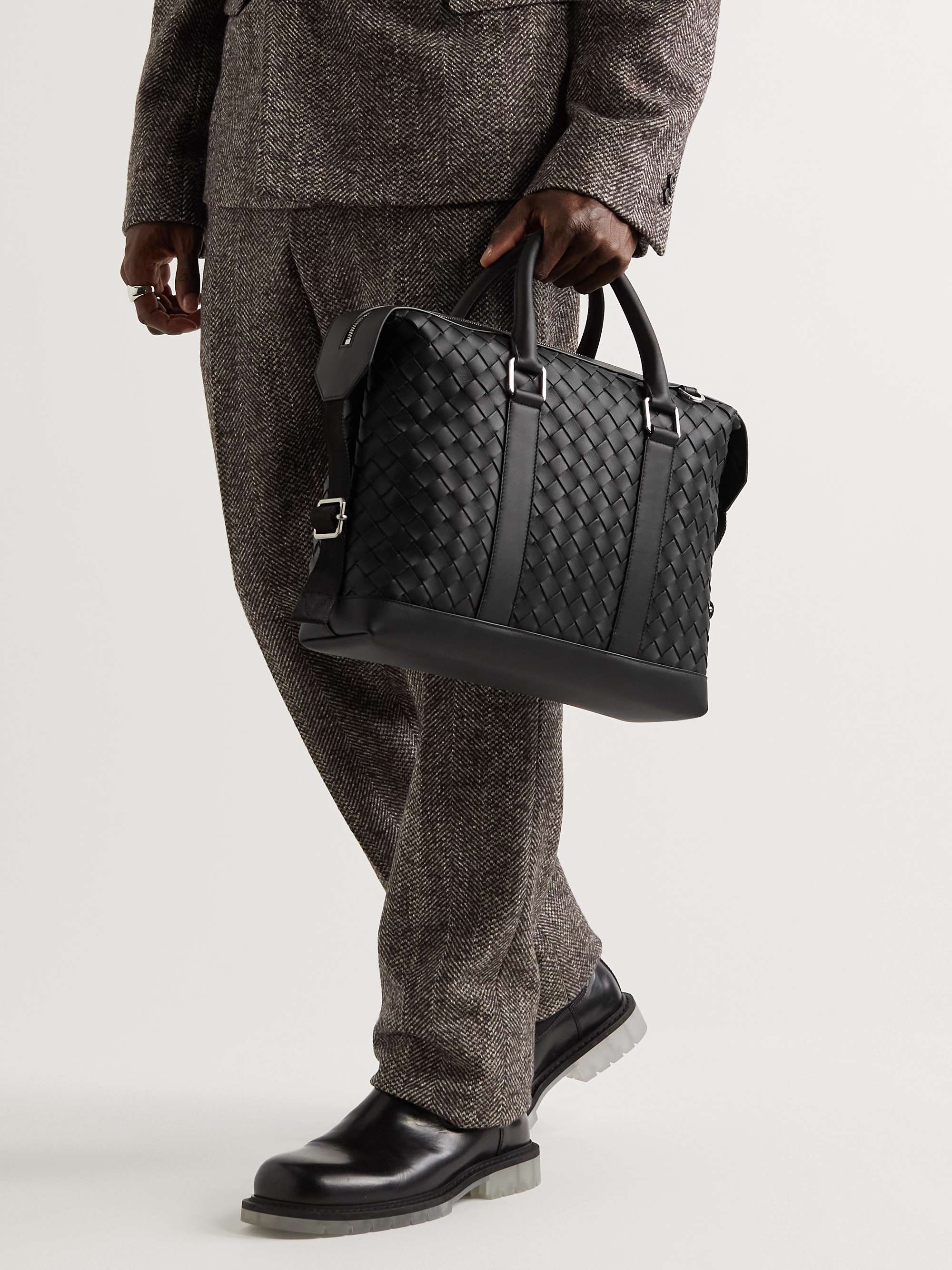 Bottega Veneta® Men's Large Intrecciato Briefcase in Black. Shop online now.