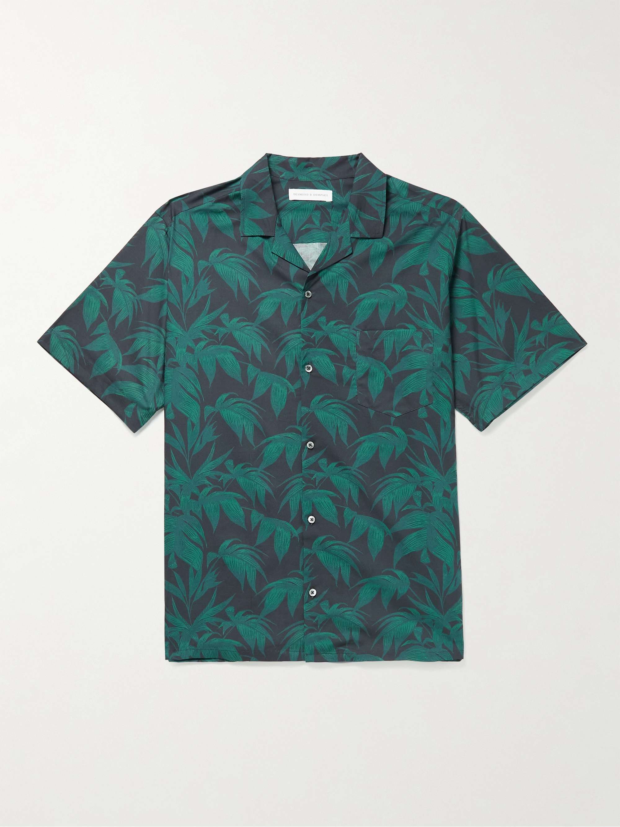 DESMOND & DEMPSEY Camp-Collar Printed Cotton Shirt for Men | MR PORTER