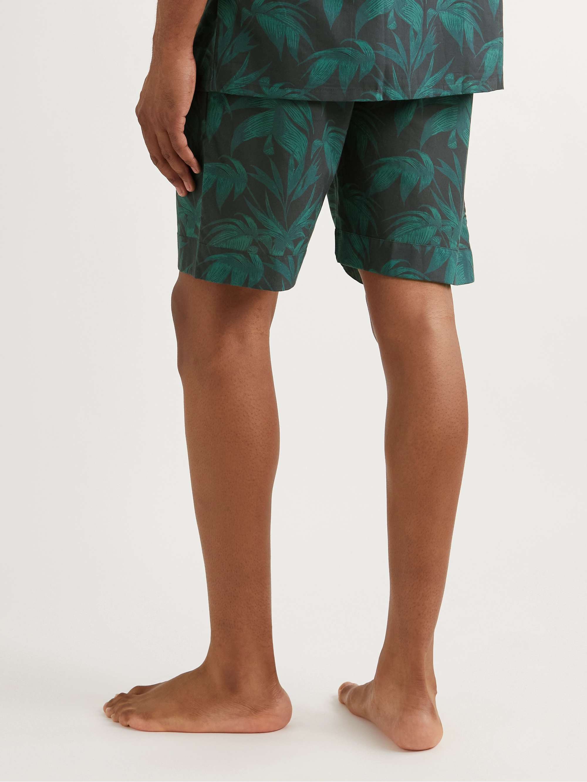 DESMOND & DEMPSEY Byron Printed Cotton-Poplin Pyjama Shorts