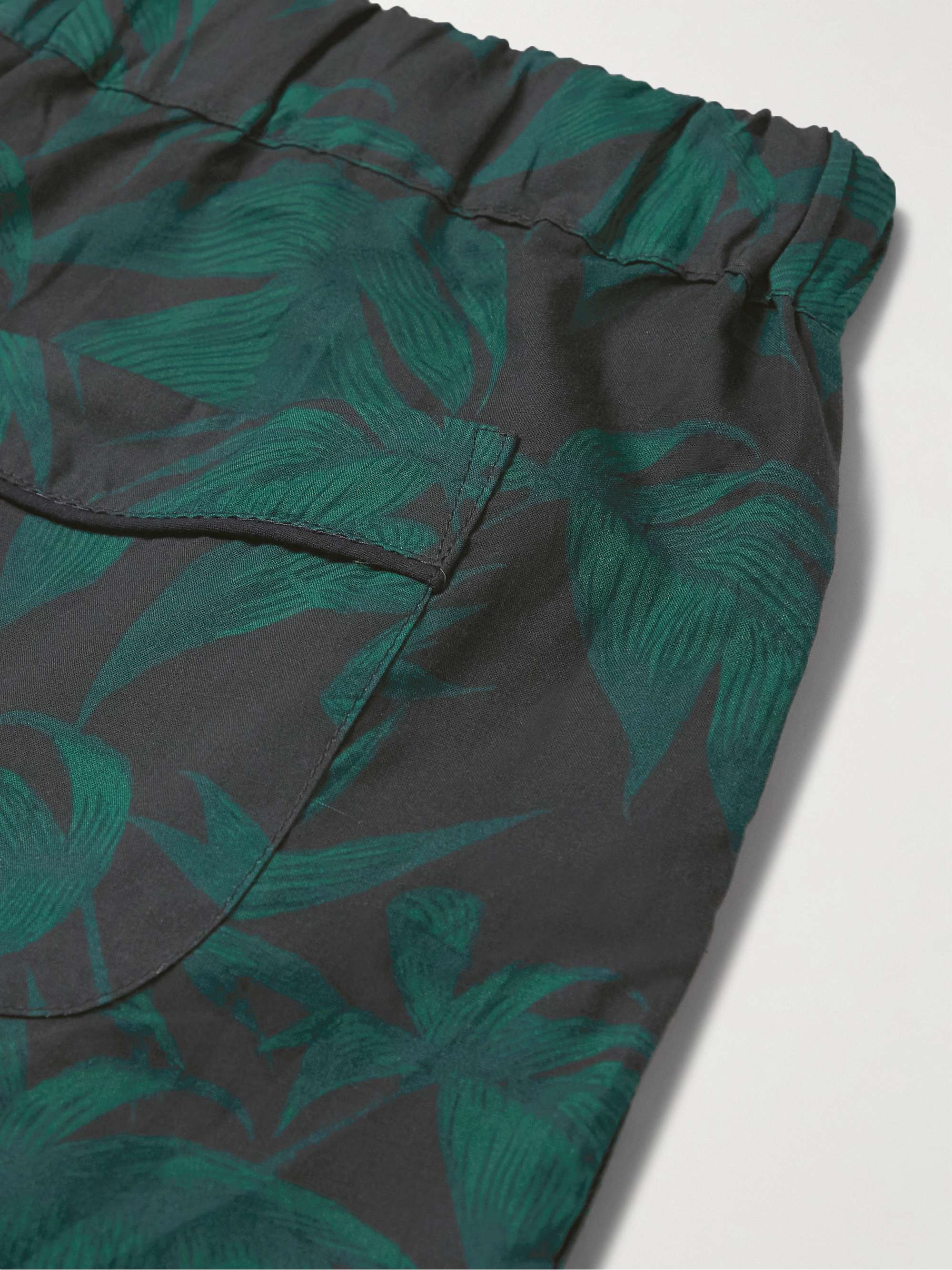 DESMOND & DEMPSEY Byron Printed Cotton-Poplin Pyjama Shorts