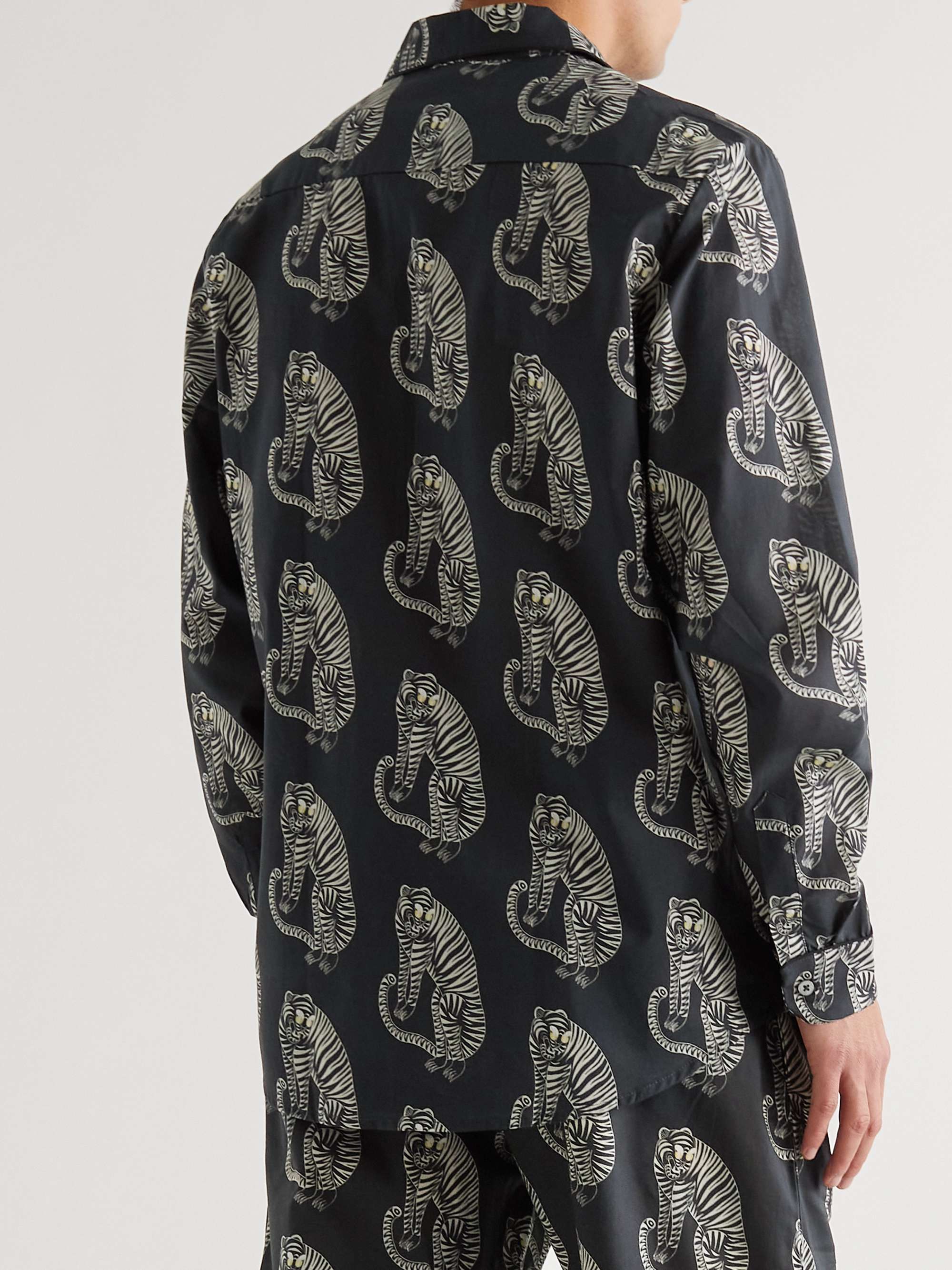 DESMOND & DEMPSEY Printed Cotton Pyjama Shirt