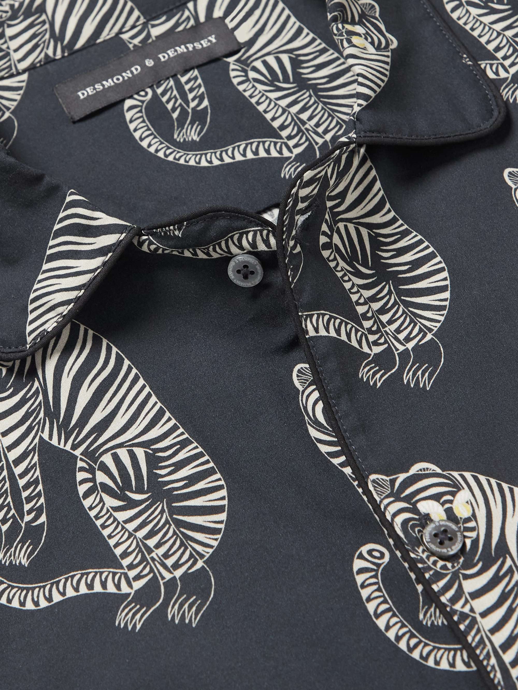 DESMOND & DEMPSEY Printed Cotton Pyjama Shirt