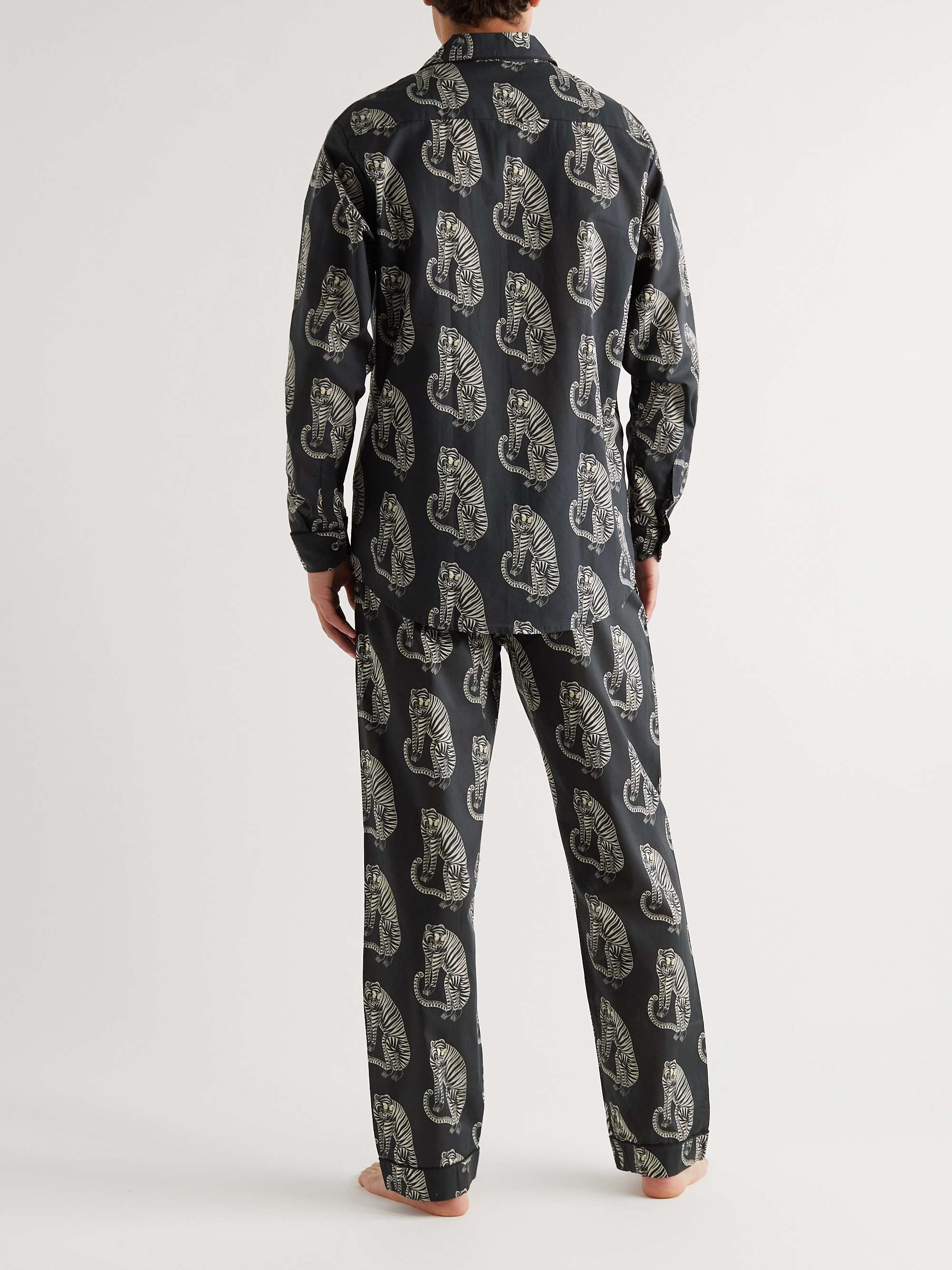 DESMOND & DEMPSEY Printed Cotton Pyjama Trousers