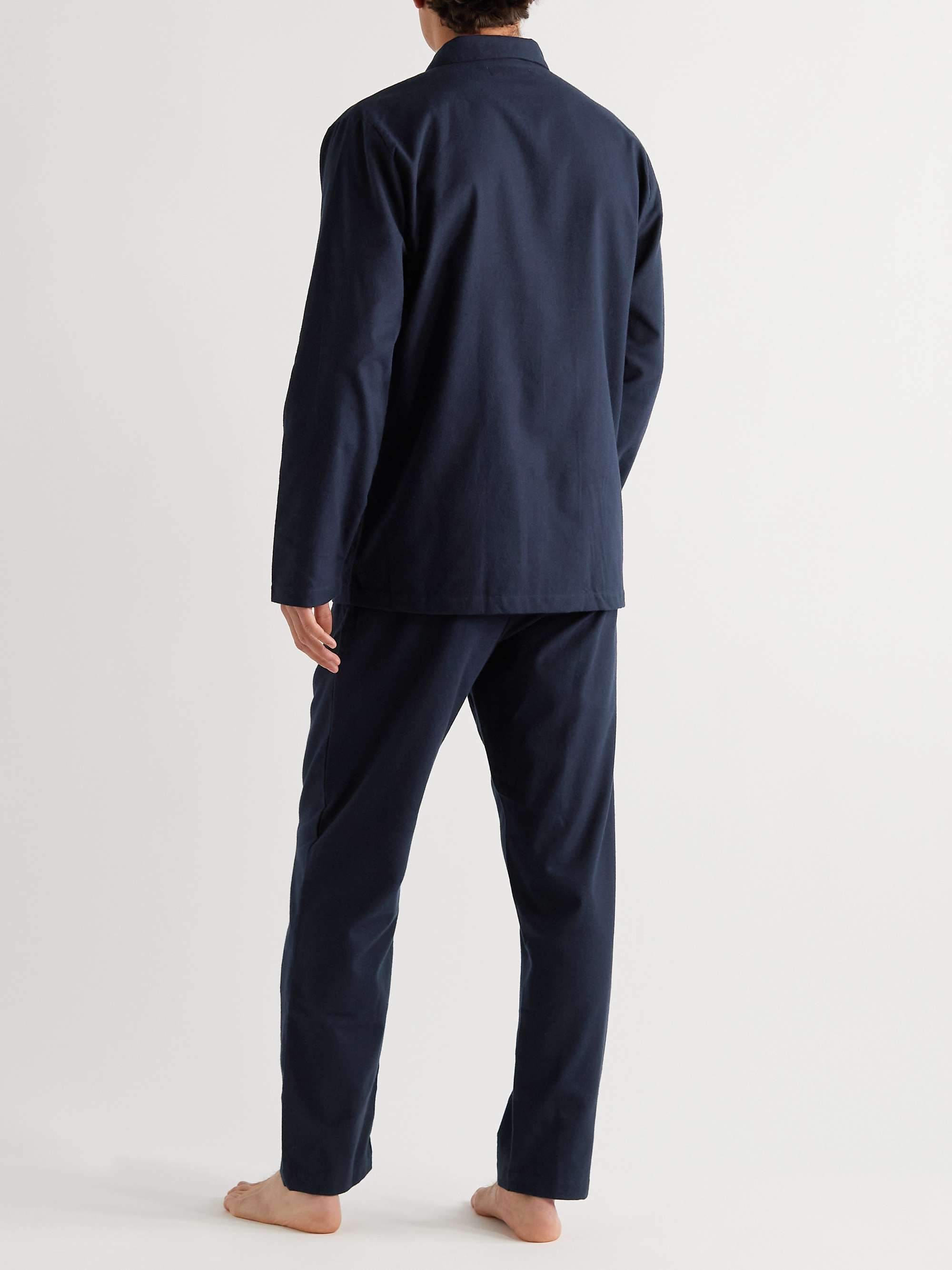 DESMOND & DEMPSEY Brushed Cotton-Flannel Pyjama Set