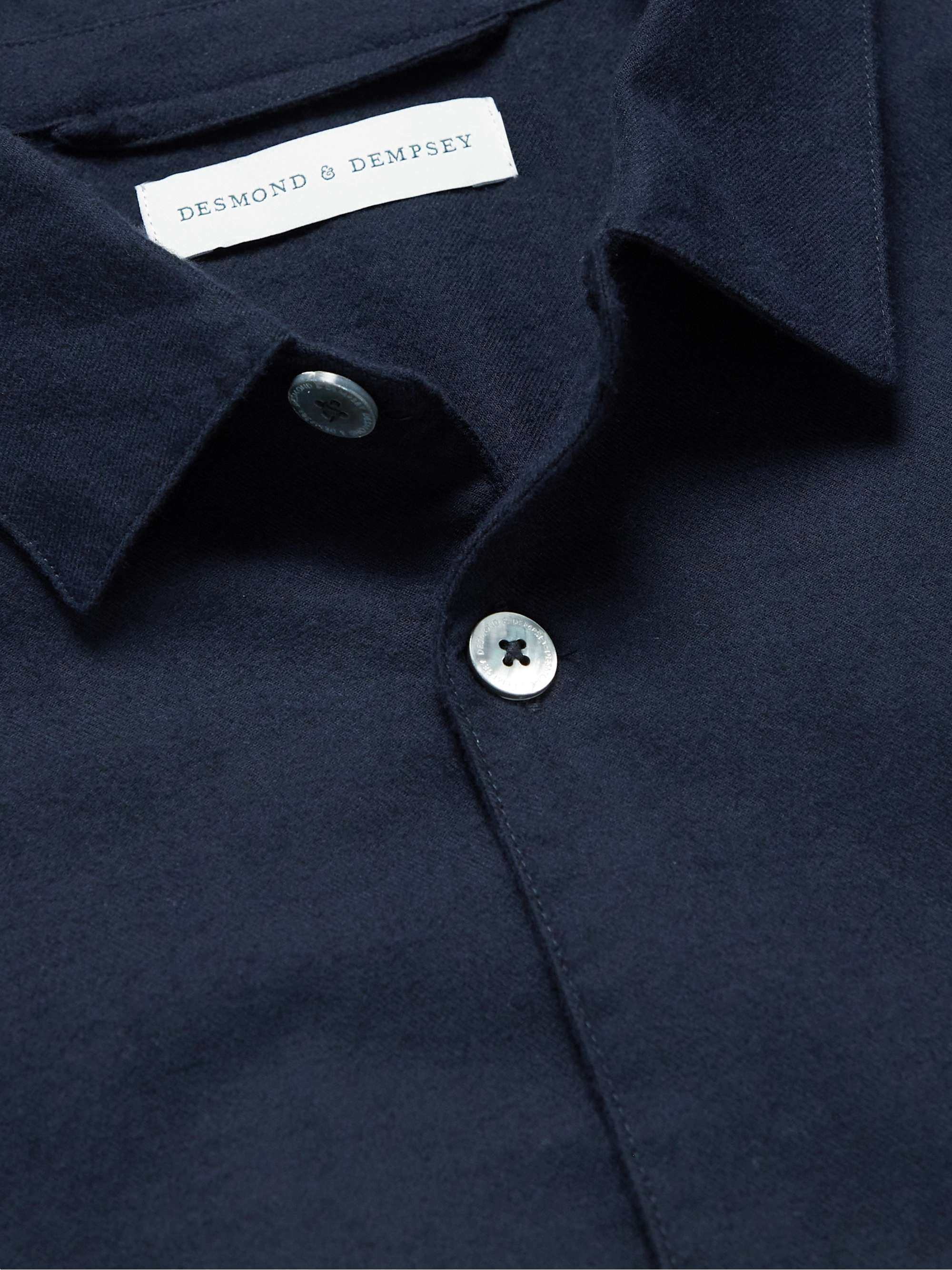 DESMOND & DEMPSEY Brushed Cotton-Flannel Pyjama Set
