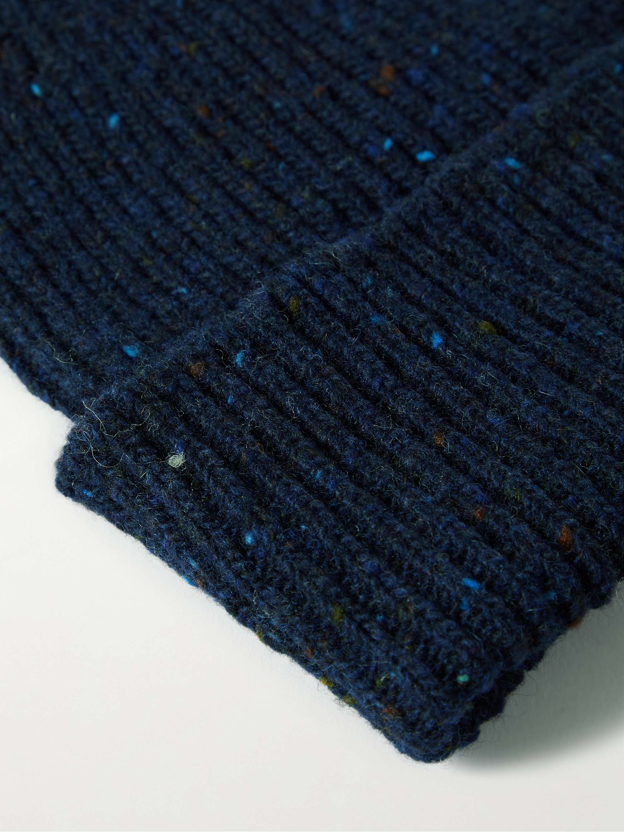 MR P. Ribbed Donegal Wool Beanie