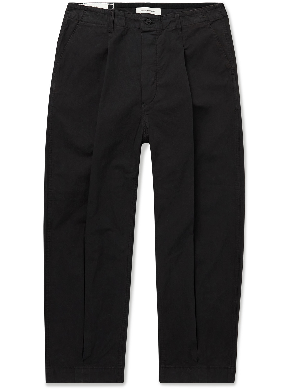 Applied Art Forms Dm1-1 Tapered Pleated Cotton And Cordura-blend Trousers In Black