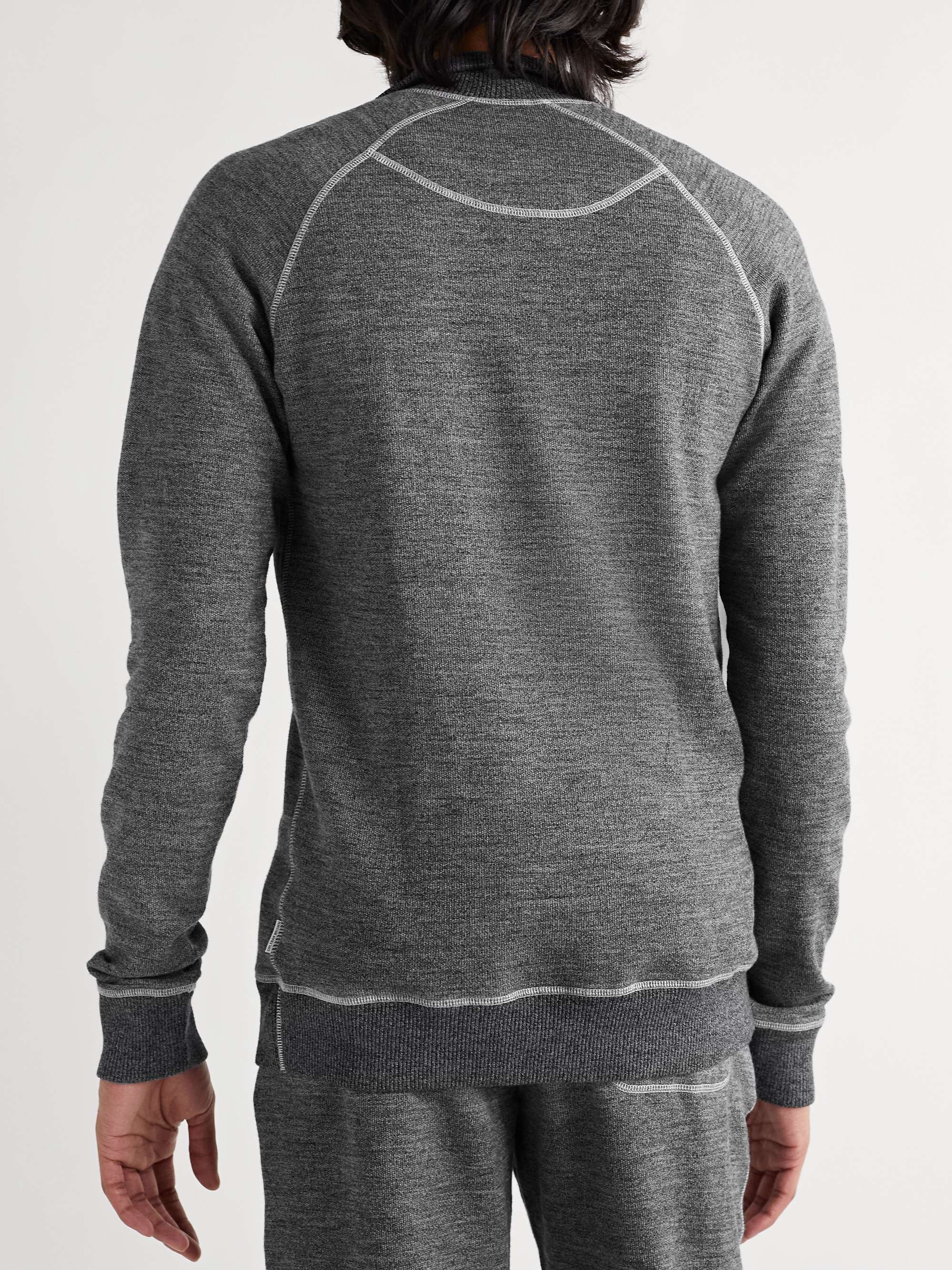 ORLEBAR BROWN Isar Cotton and Wool-Blend Half-Zip Sweatshirt