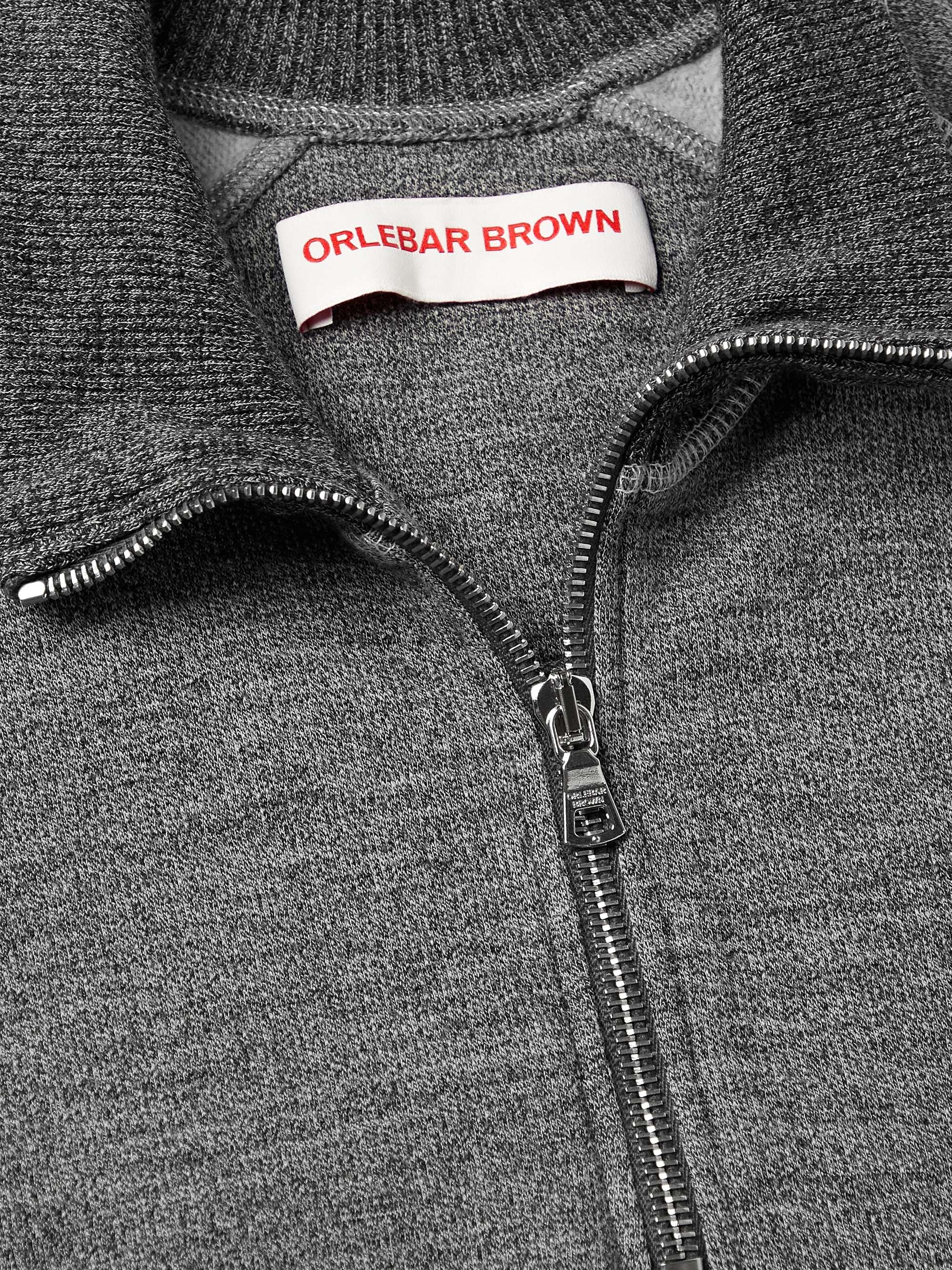 ORLEBAR BROWN Isar Cotton and Wool-Blend Half-Zip Sweatshirt