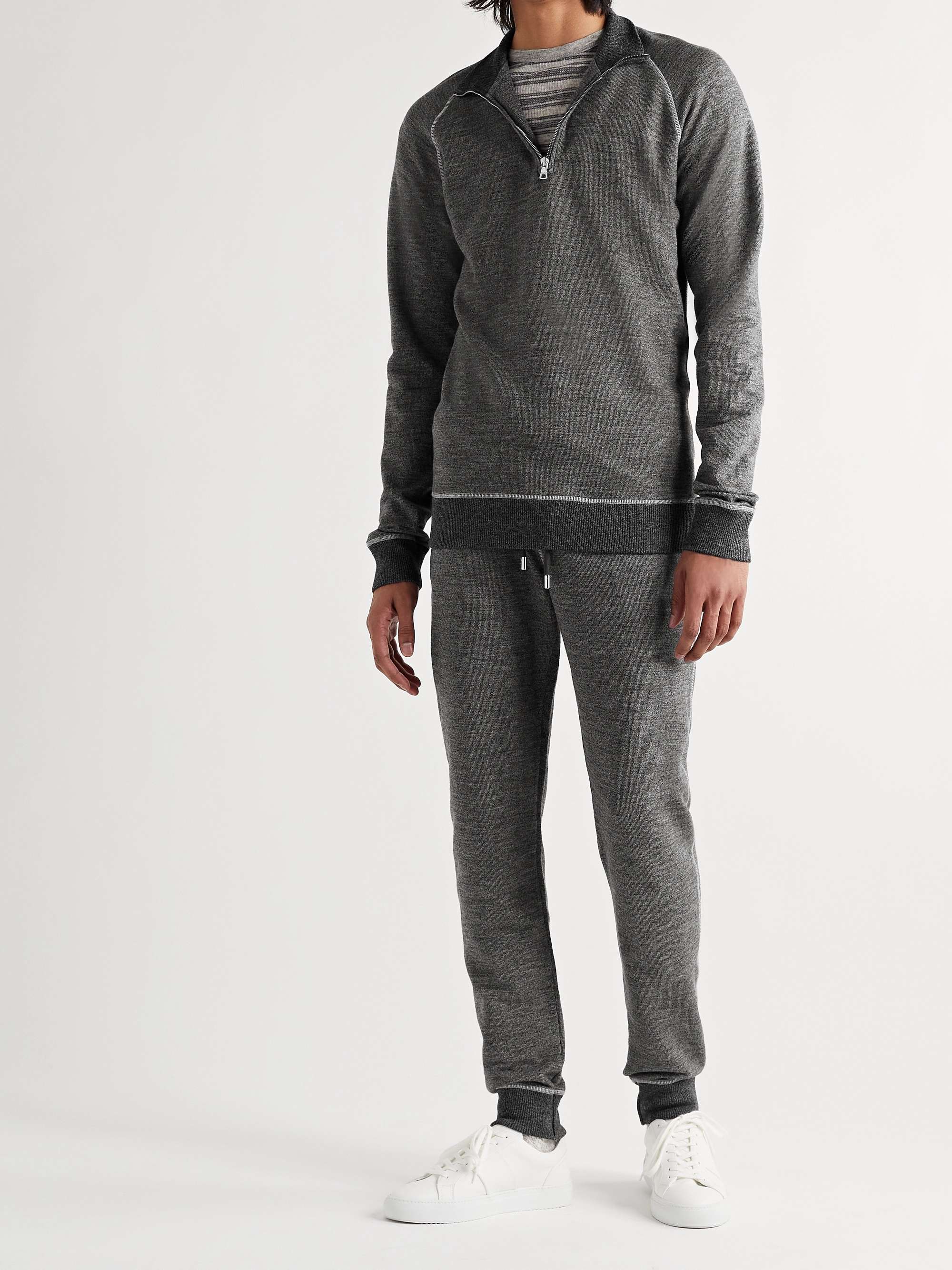ORLEBAR BROWN Isar Cotton and Wool-Blend Half-Zip Sweatshirt