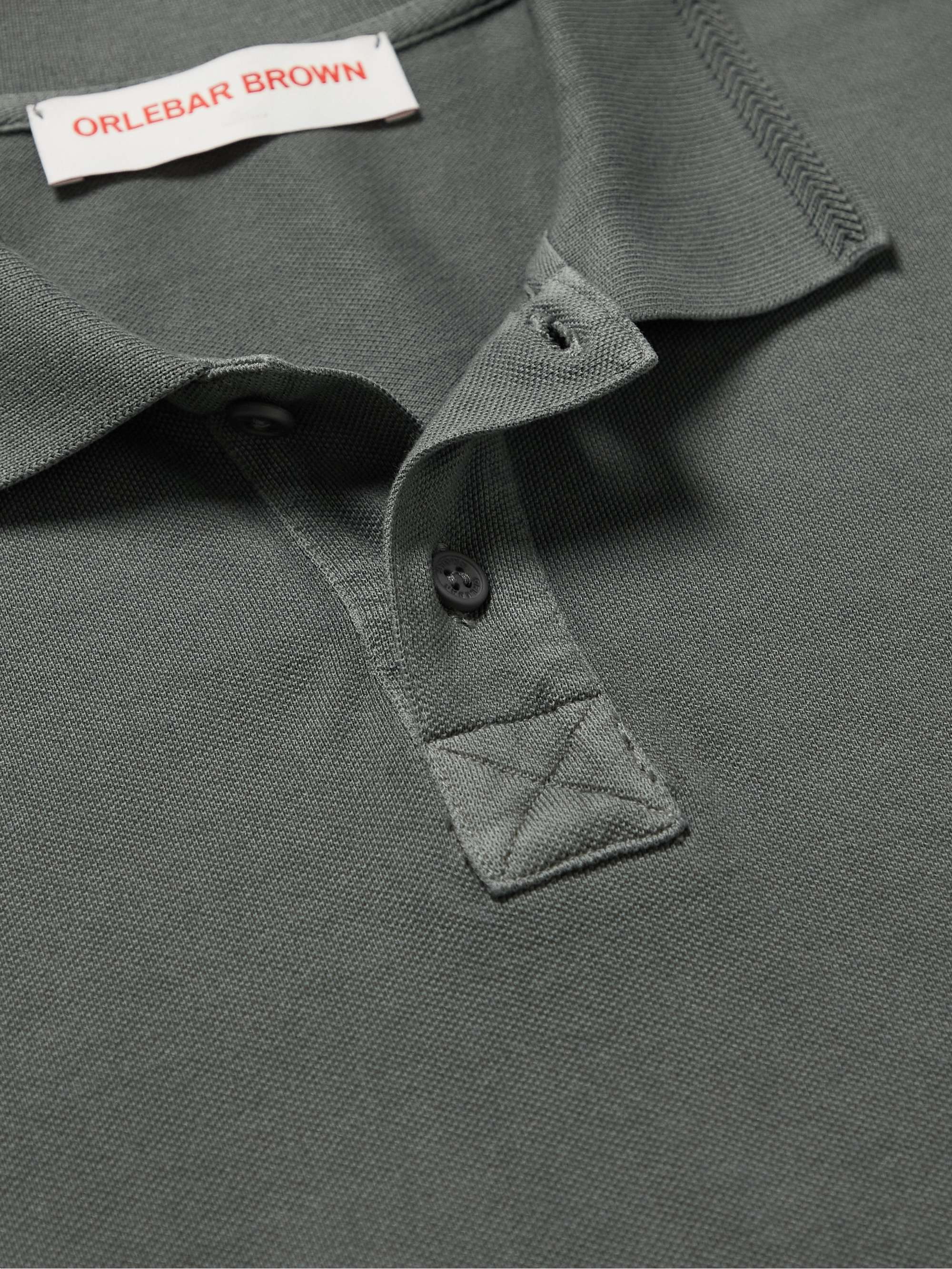 ORLEBAR BROWN Jarrett Cotton-Piqué Polo Shirt