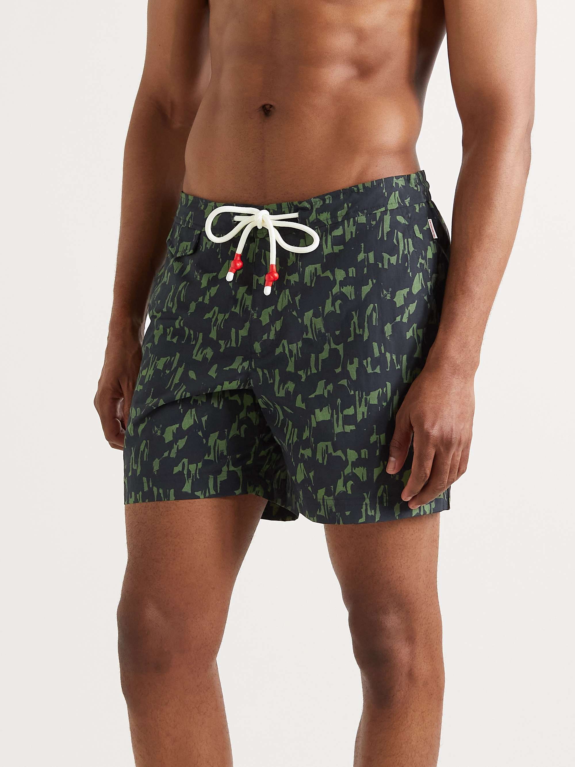 ORLEBAR BROWN Standard Straight-Leg Mid-Length Printed Swim Shorts