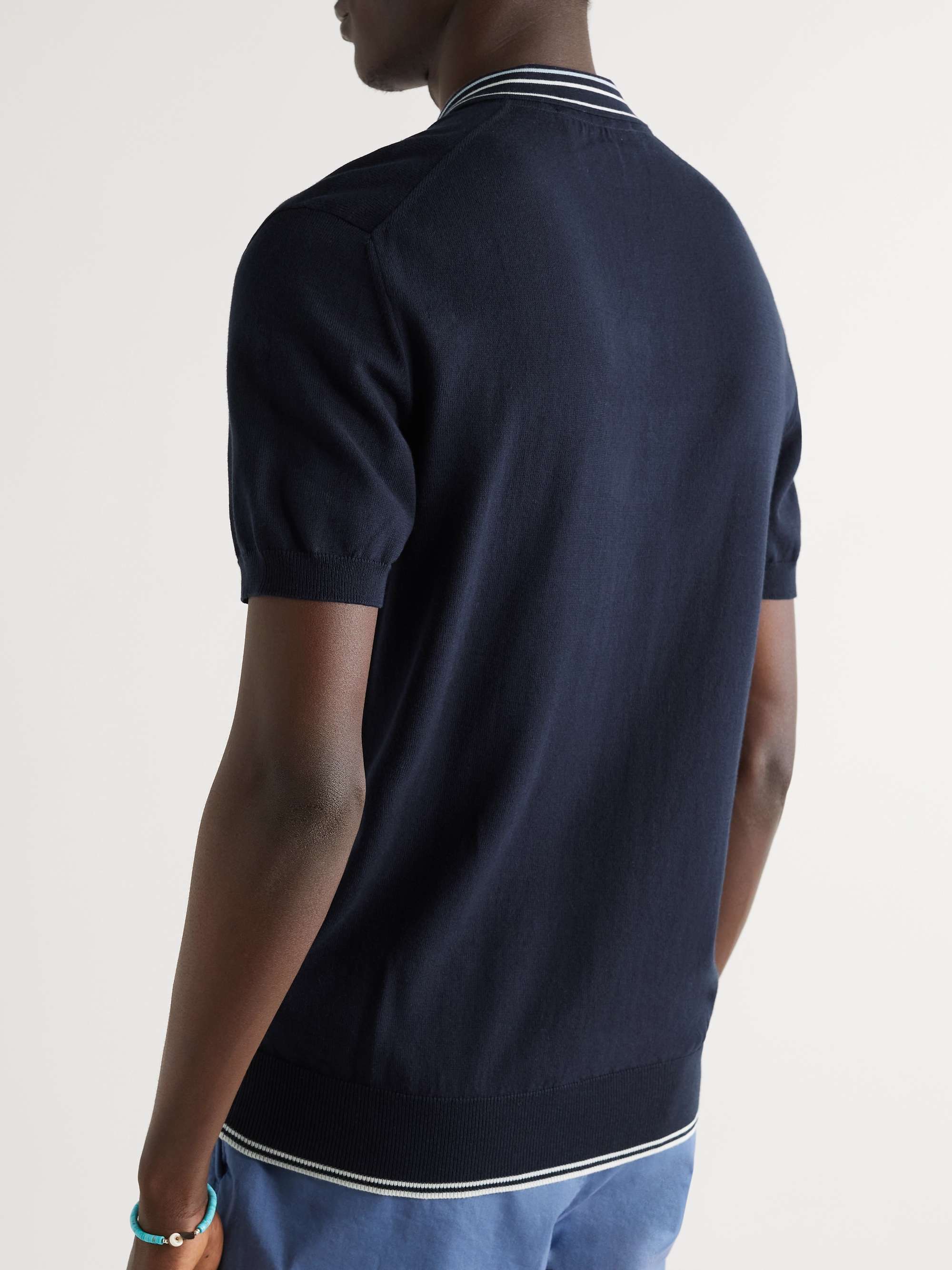 ORLEBAR BROWN Maurice Striped Cotton Polo Shirt