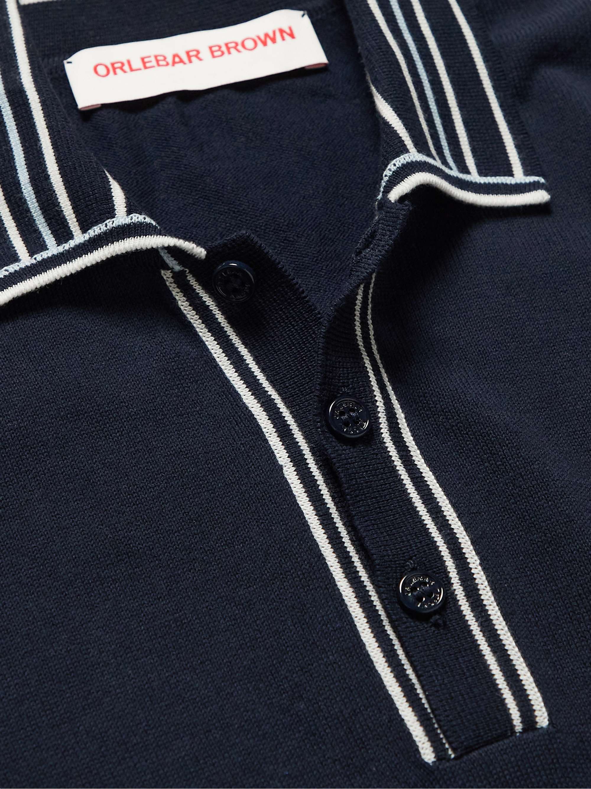 ORLEBAR BROWN Maurice Striped Cotton Polo Shirt