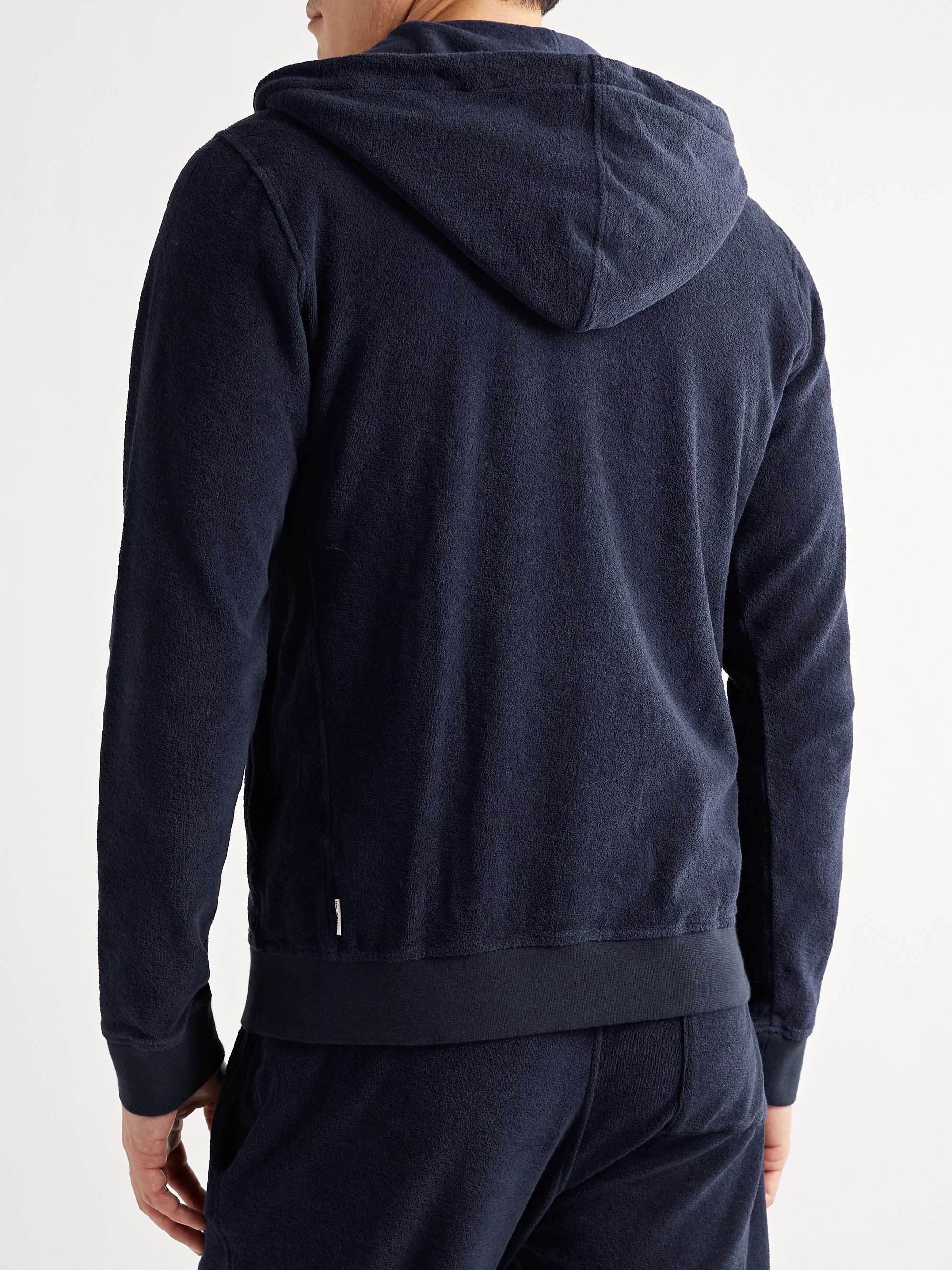 ORLEBAR BROWN Mathers Brushed Cotton-Terry Zip-Up Hoodie