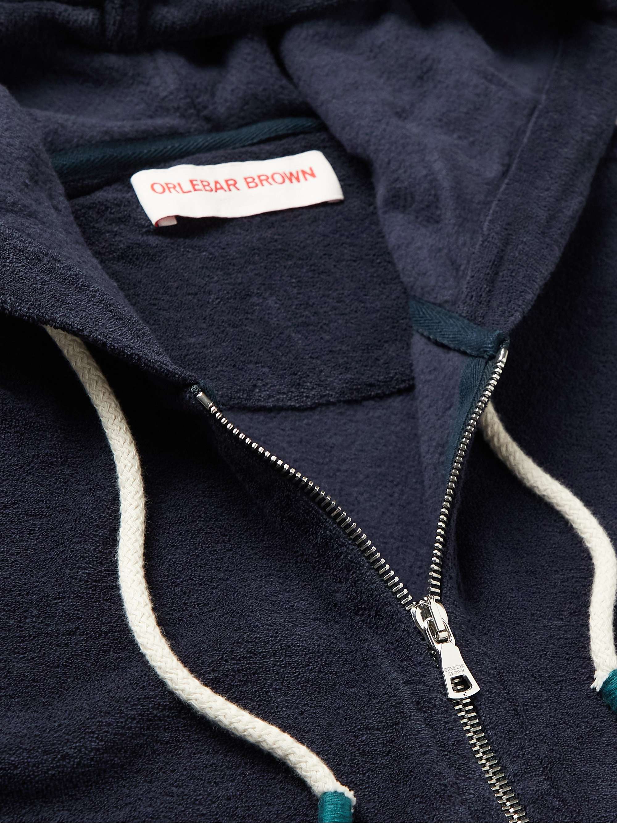 ORLEBAR BROWN Mathers Brushed Cotton-Terry Zip-Up Hoodie