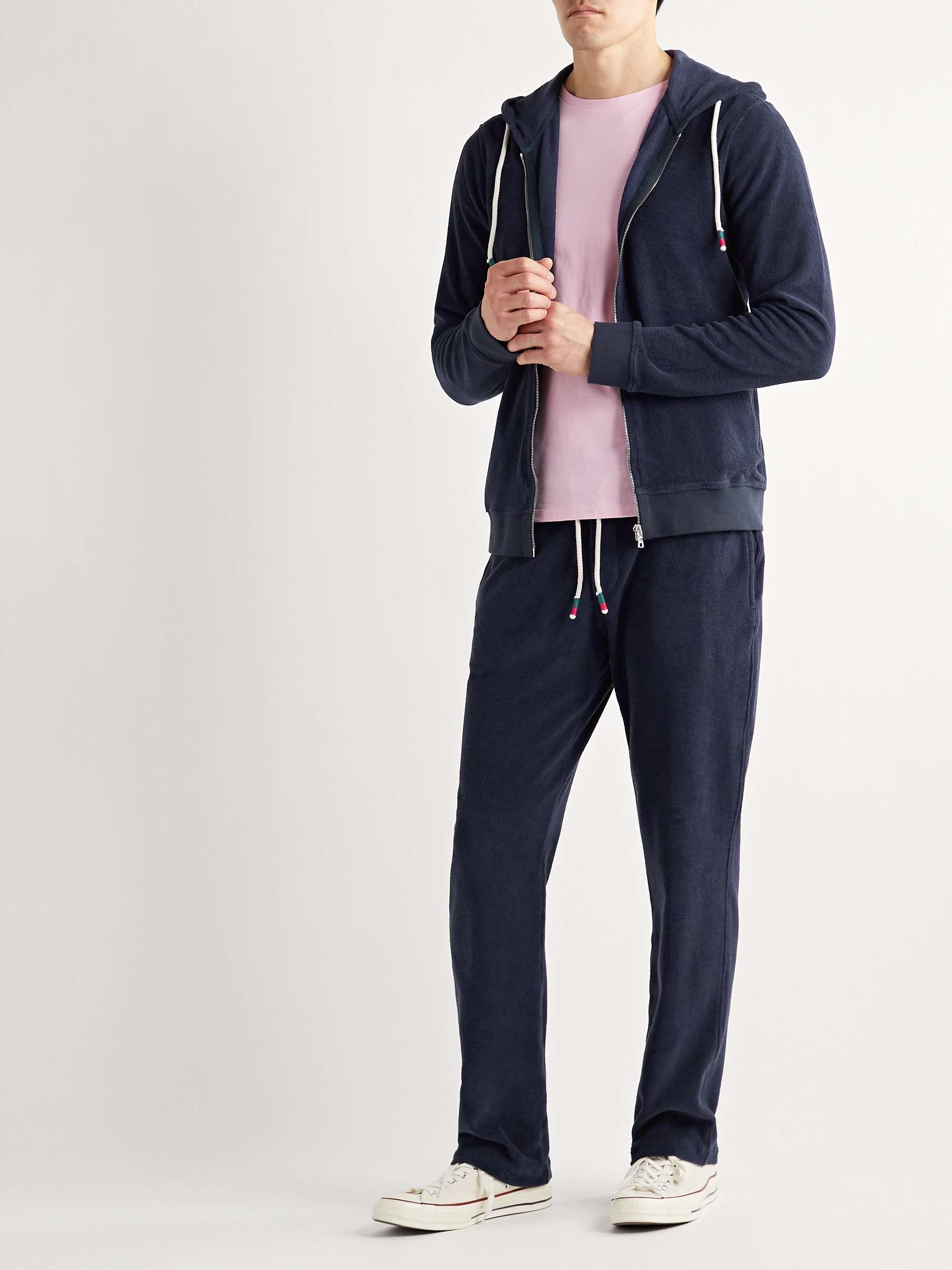 ORLEBAR BROWN Mathers Brushed Cotton-Terry Zip-Up Hoodie