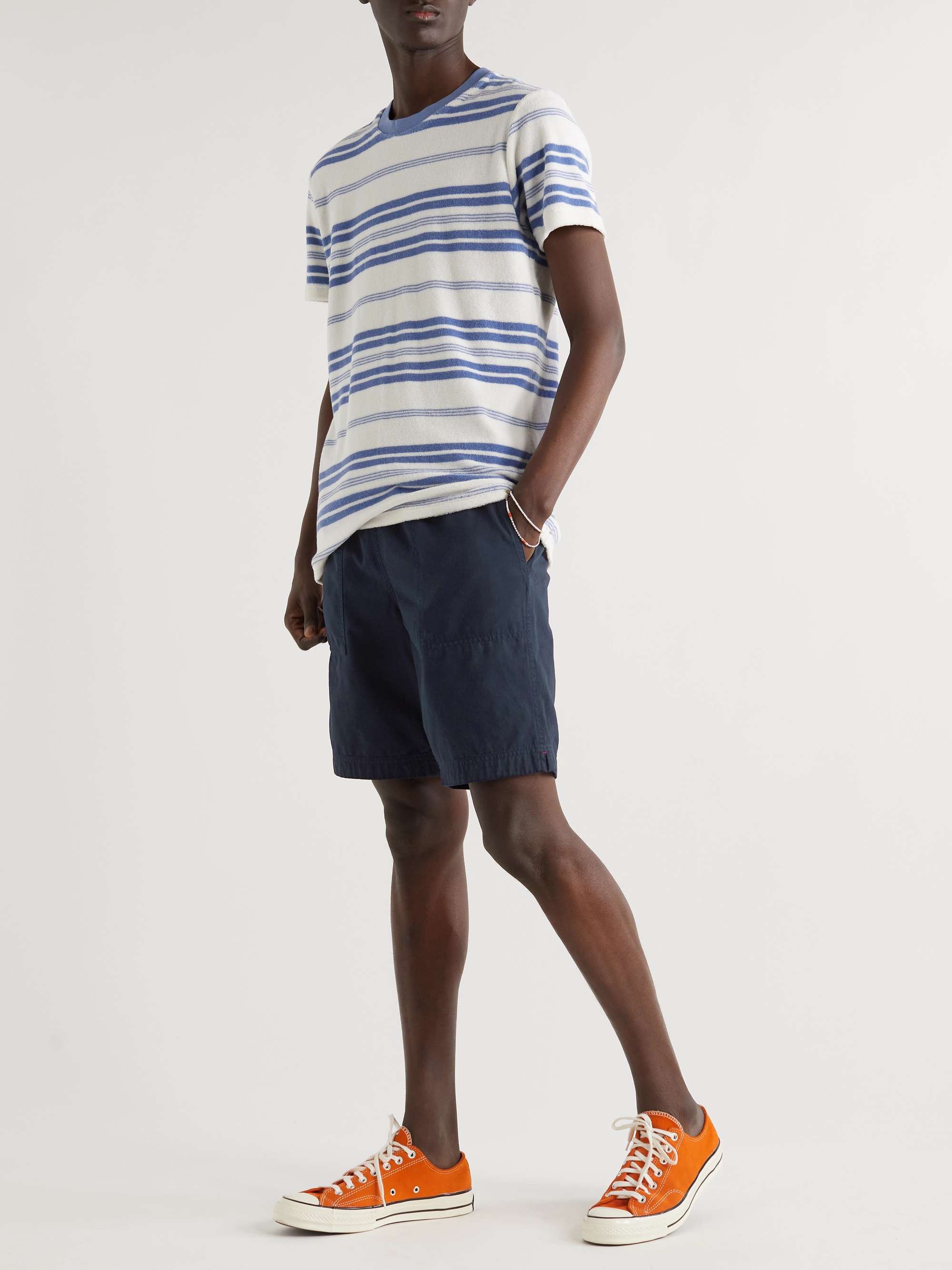 ORLEBAR BROWN Napo Straight-Leg Cotton and Linen-Blend Drawstring Shorts