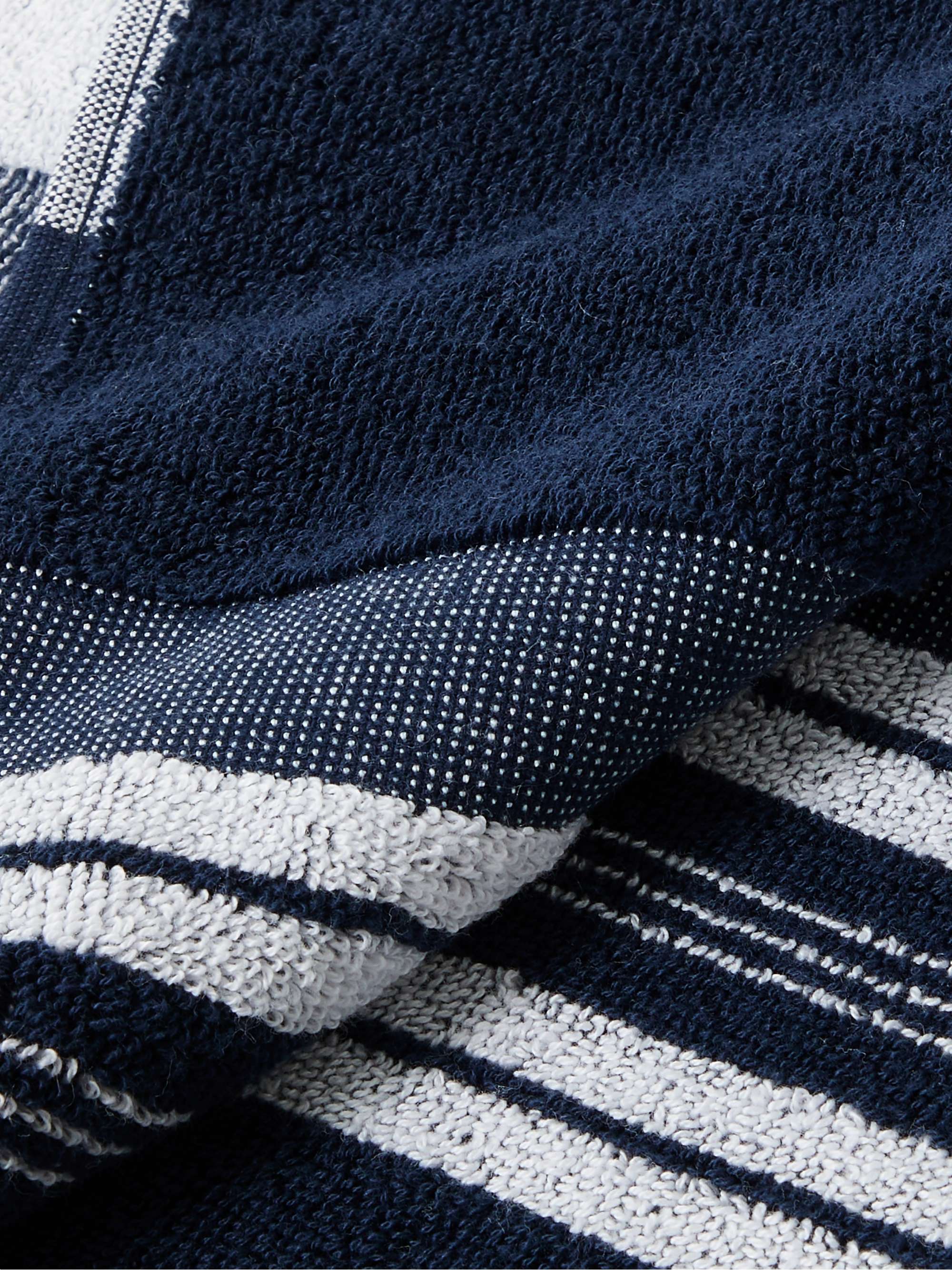 ORLEBAR BROWN Neville Logo-Jacquard Striped Cotton-Terry Beach Towel
