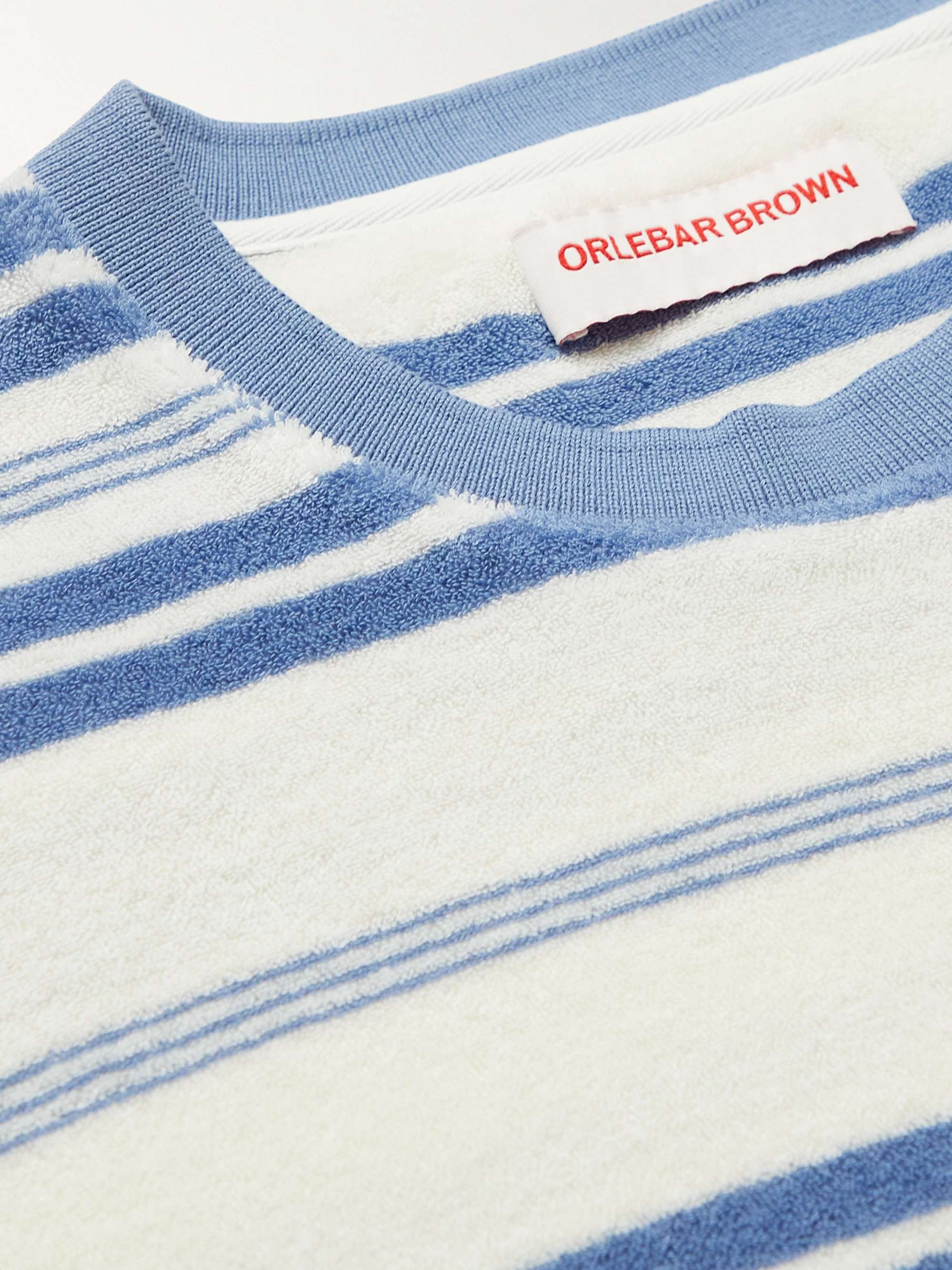 ORLEBAR BROWN Sammy Striped Cotton-Terry T-Shirt