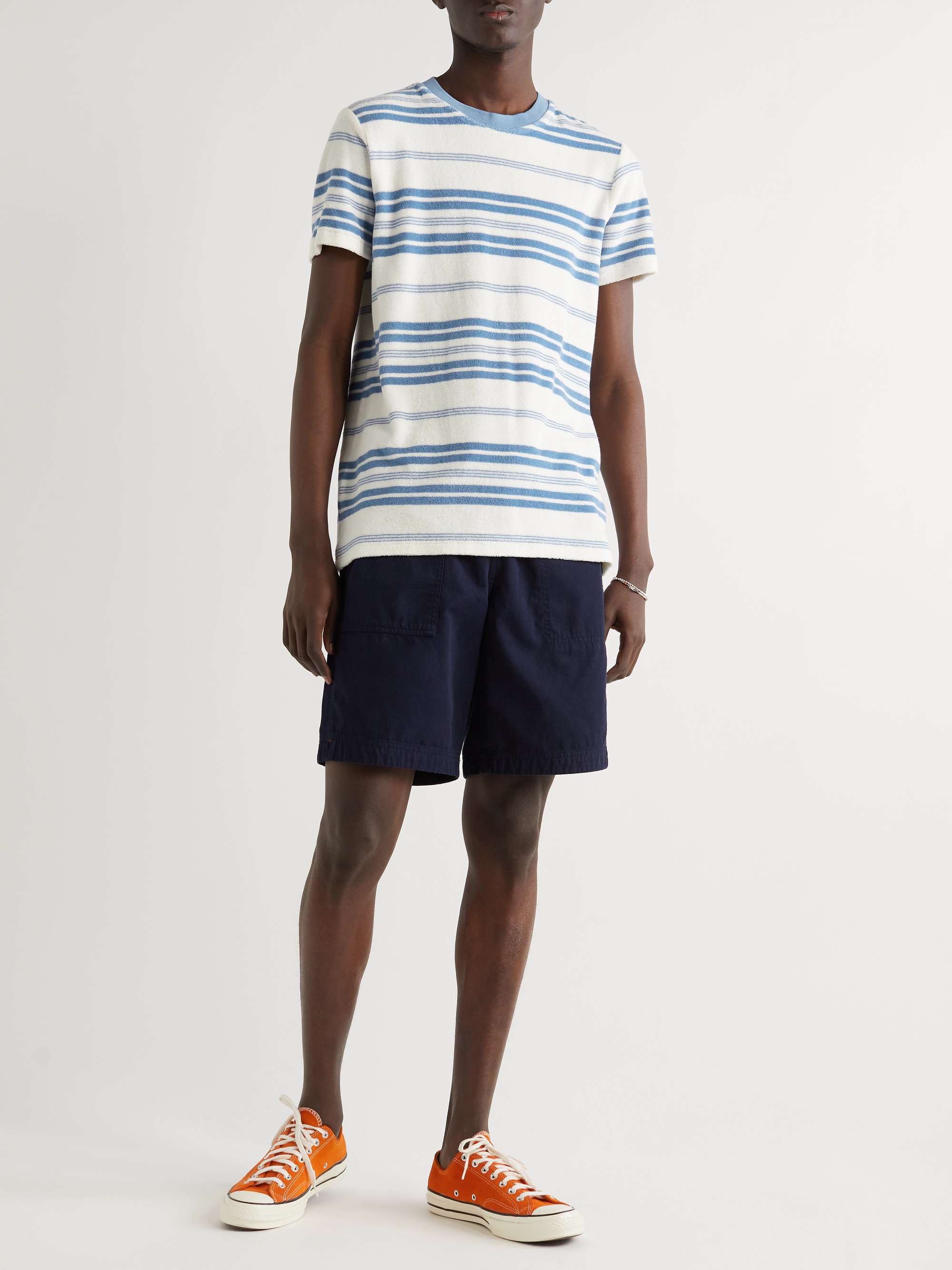 ORLEBAR BROWN Sammy Striped Cotton-Terry T-Shirt