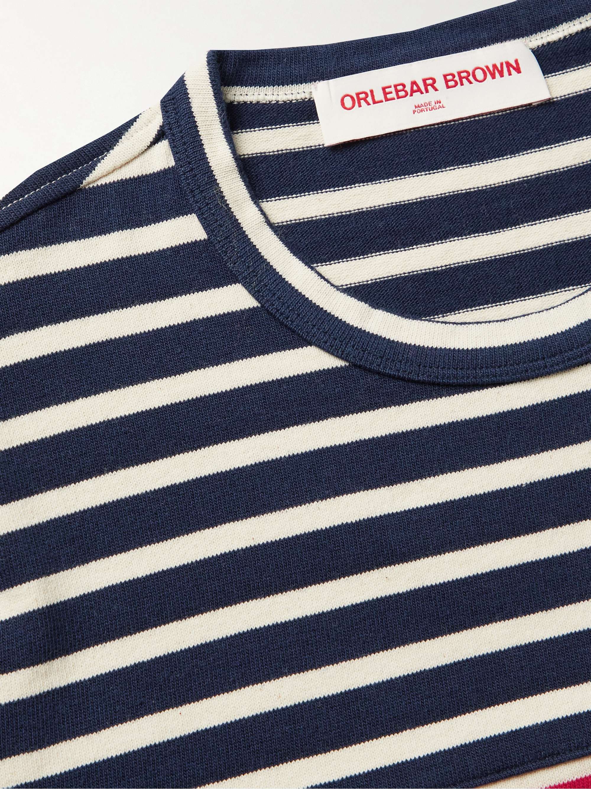ORLEBAR BROWN Claude Striped Cotton-Jersey T-Shirt