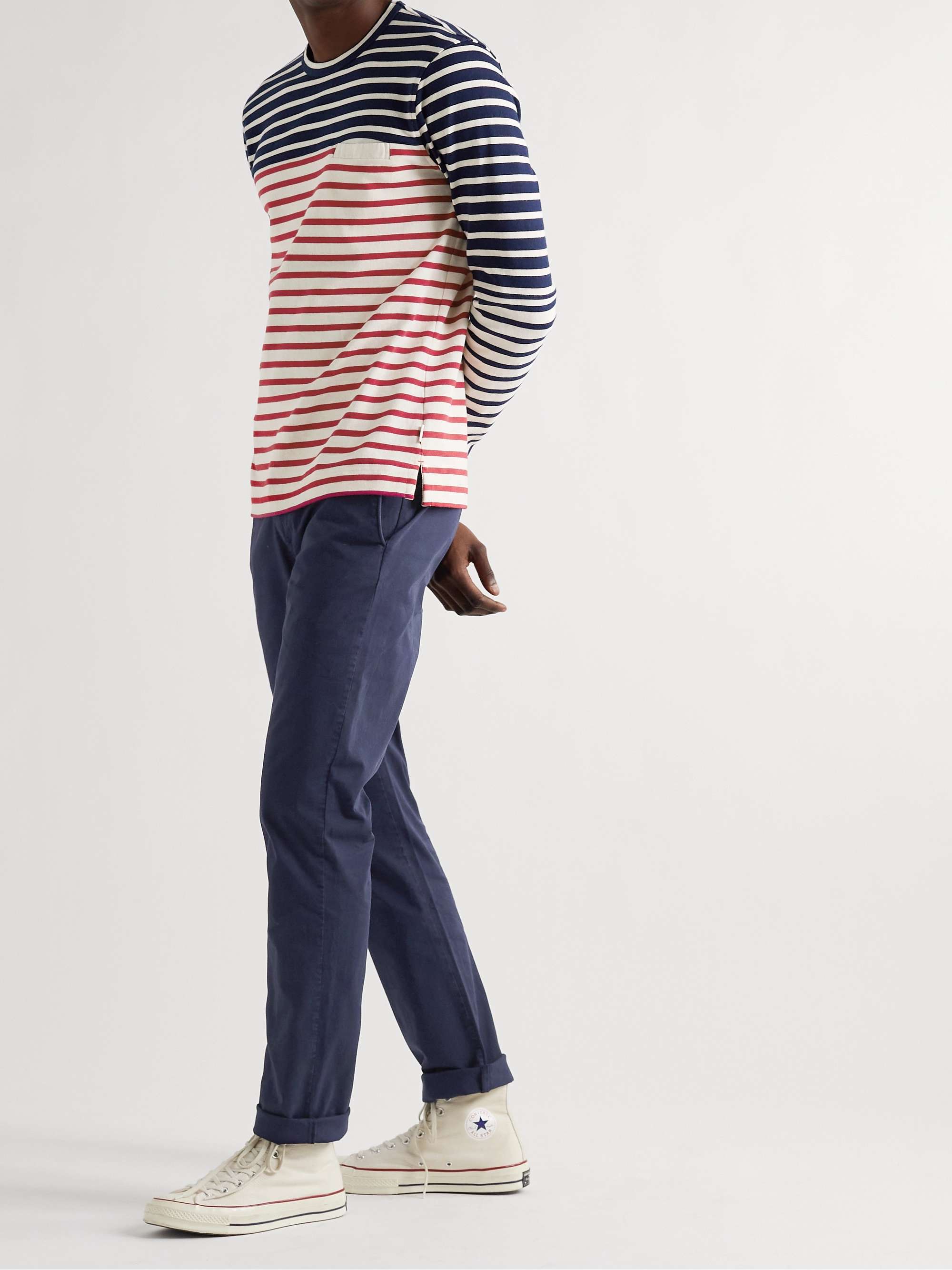 ORLEBAR BROWN Claude Striped Cotton-Jersey T-Shirt