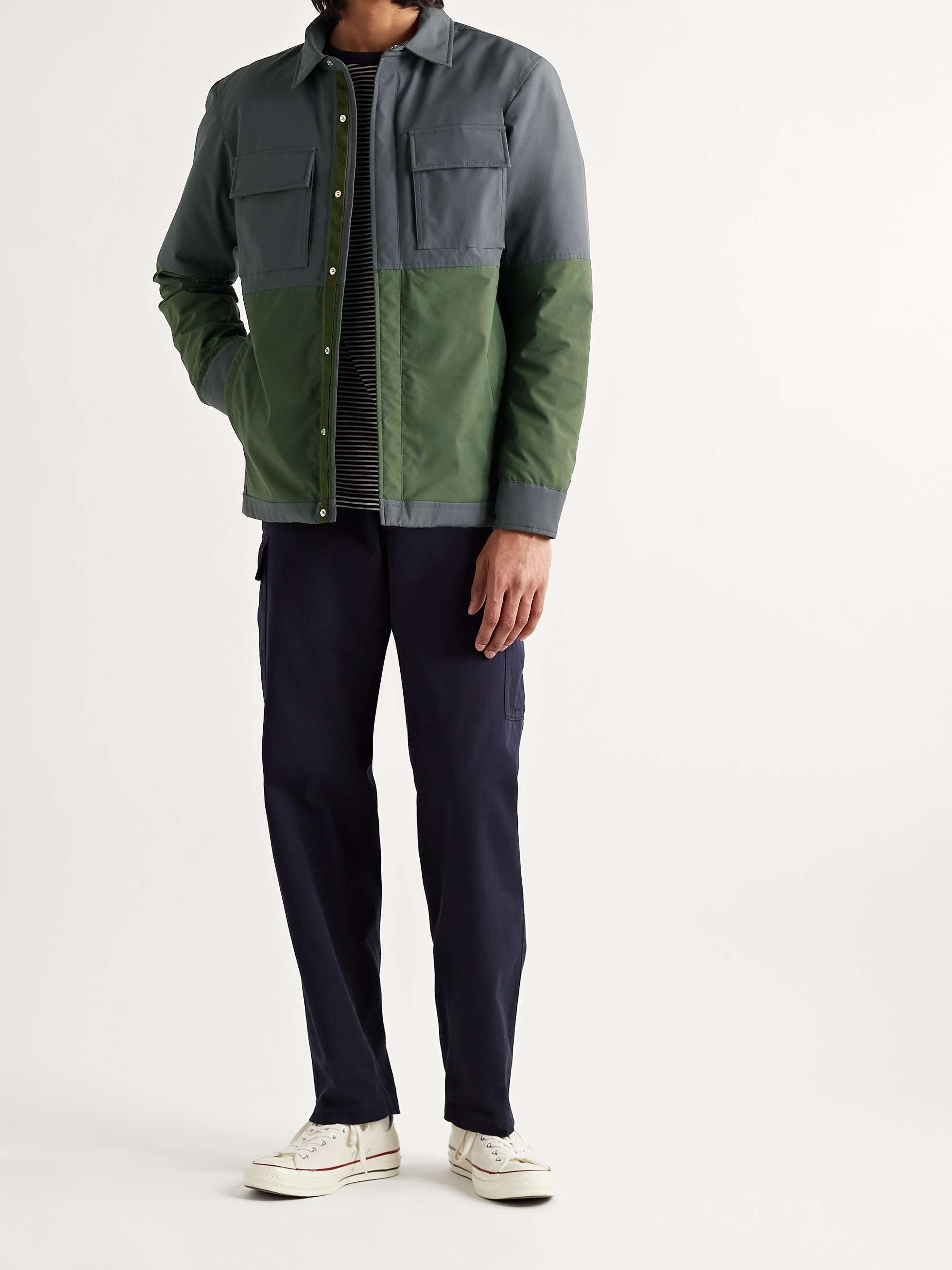 ORLEBAR BROWN Seeker Colour-Block Padded Nylon and Cotton-Blend Shirt Jacket