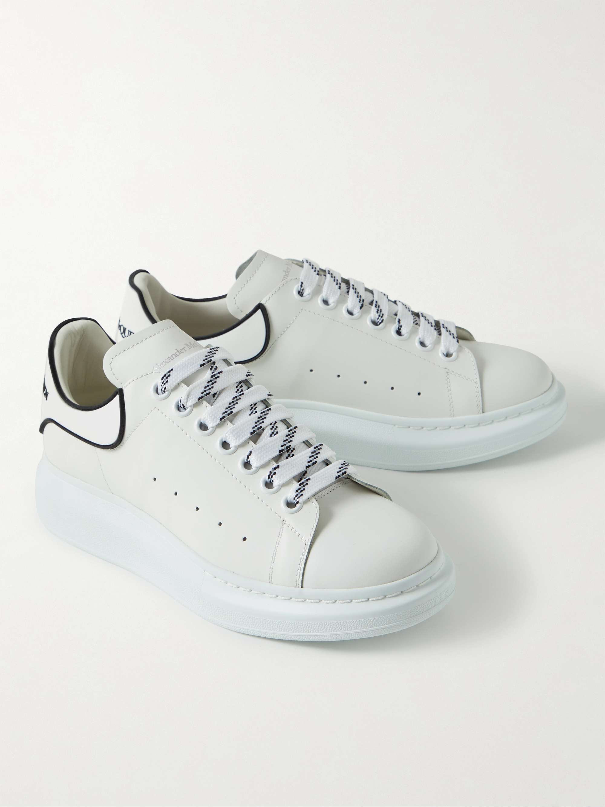 Mens Alexander McQueen white Leather Oversized Sneakers | Harrods #  {CountryCode}