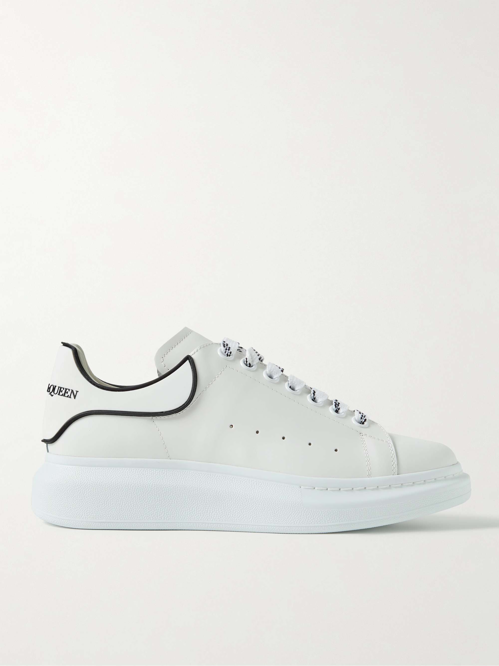ALEXANDER MCQUEEN Exaggerated-Sole Rubber-Trimmed Leather Sneakers for ...