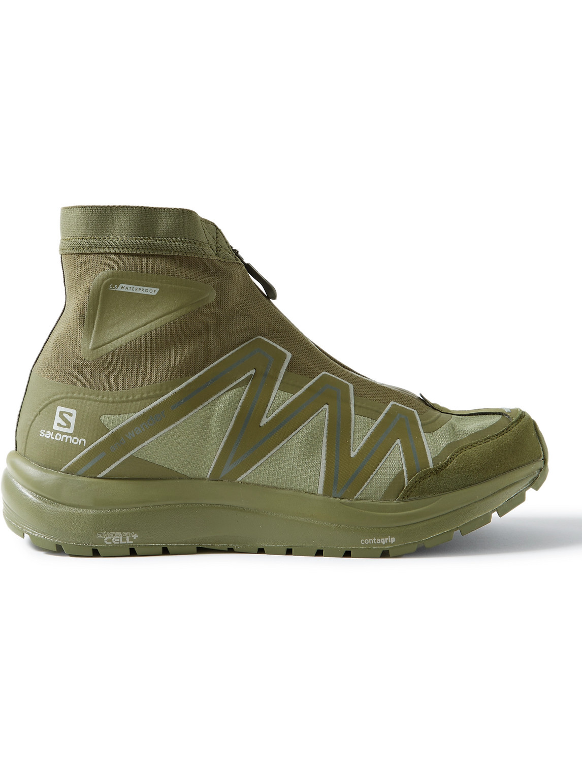 Salomon Rubber-Trimmed Ripstop and Mesh High-Top Sneakers