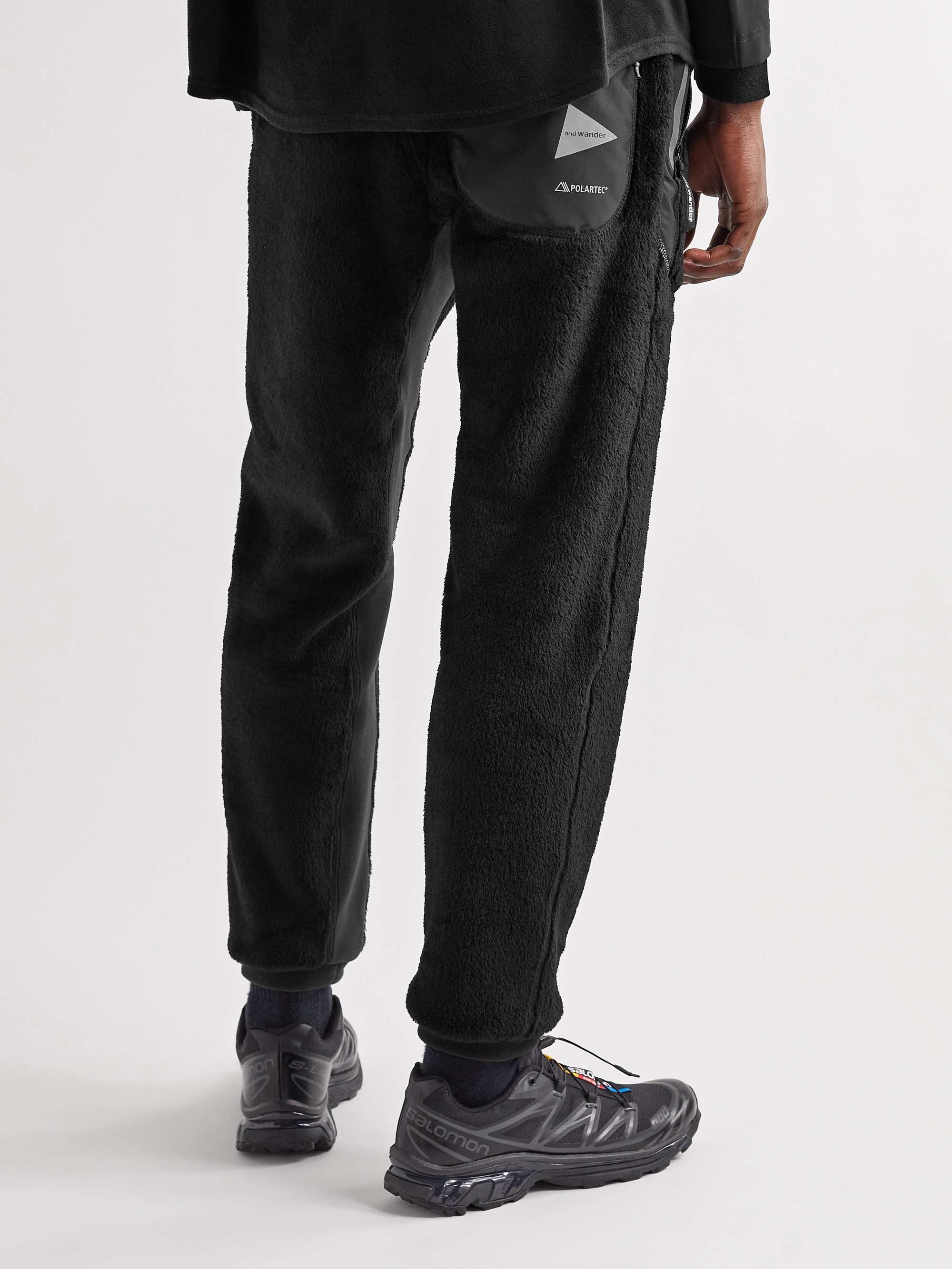 AND WANDER Slim-Fit Tapered Belted Polartec High Loft Fleece Sweatpants